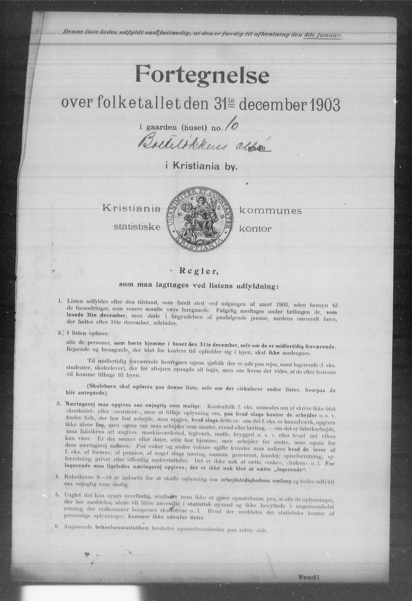 OBA, Kommunal folketelling 31.12.1903 for Kristiania kjøpstad, 1903, s. 1636