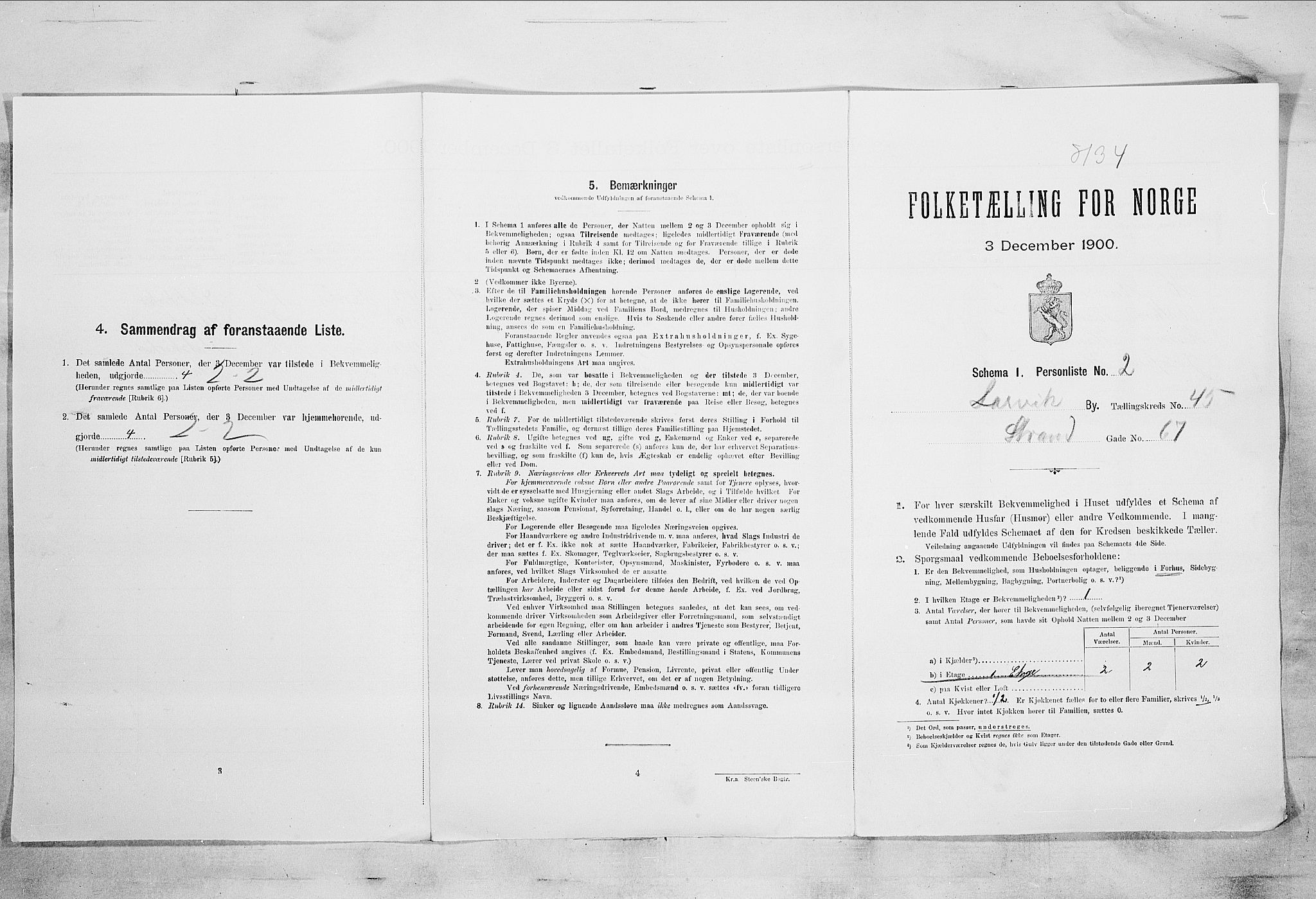 RA, Folketelling 1900 for 0707 Larvik kjøpstad, 1900, s. 6483