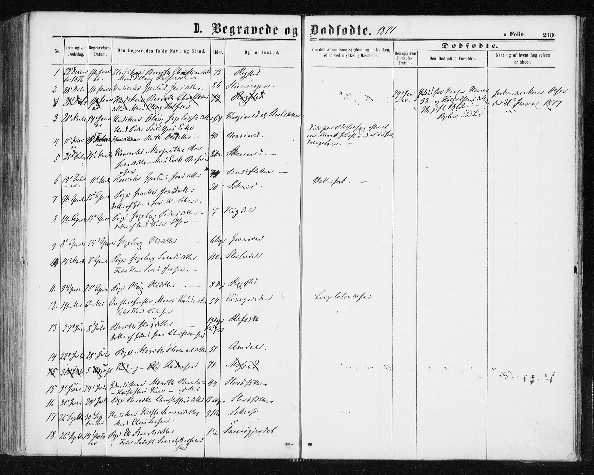 Ministerialprotokoller, klokkerbøker og fødselsregistre - Sør-Trøndelag, SAT/A-1456/687/L1001: Ministerialbok nr. 687A07, 1863-1878, s. 210