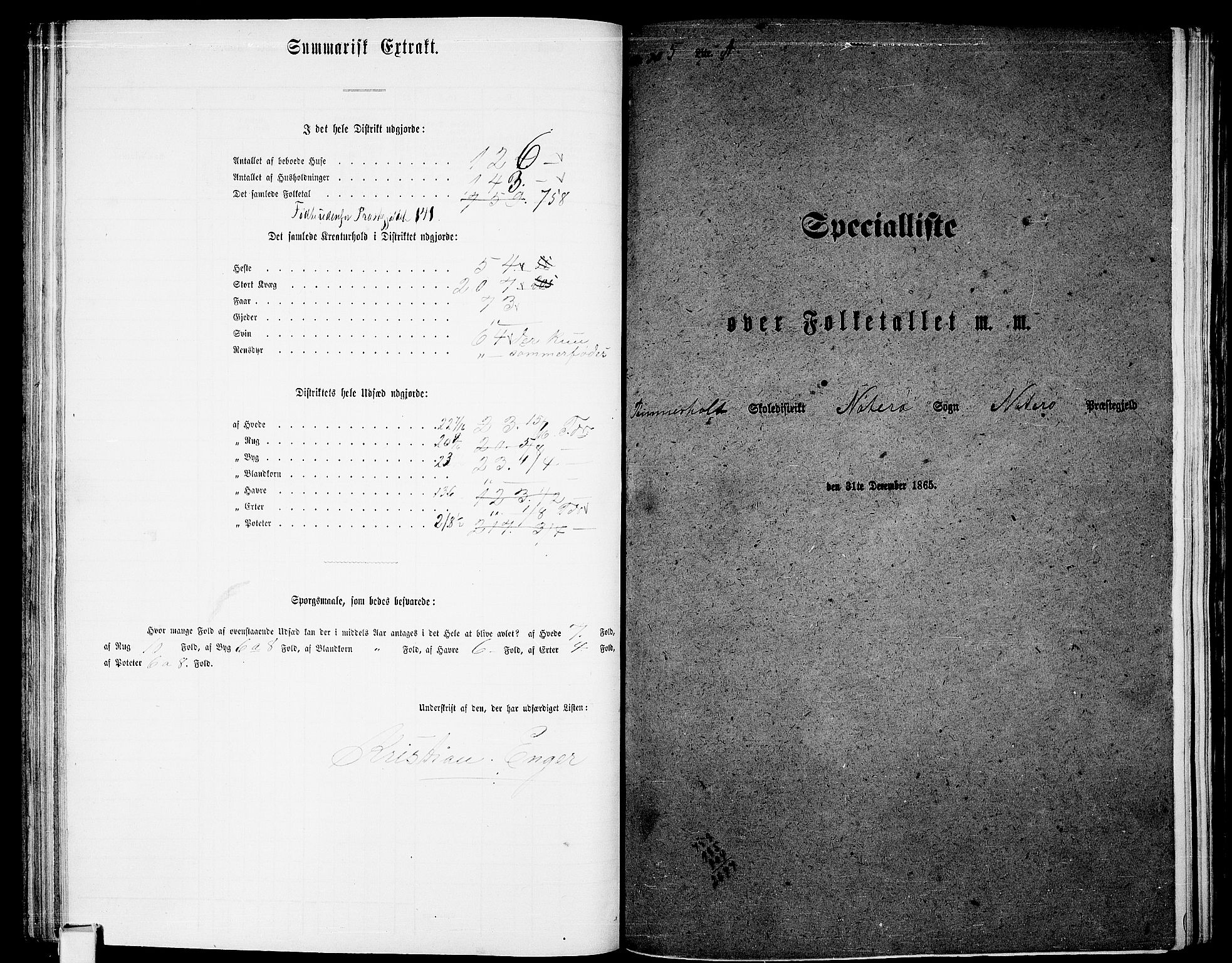 RA, Folketelling 1865 for 0722P Nøtterøy prestegjeld, 1865, s. 153