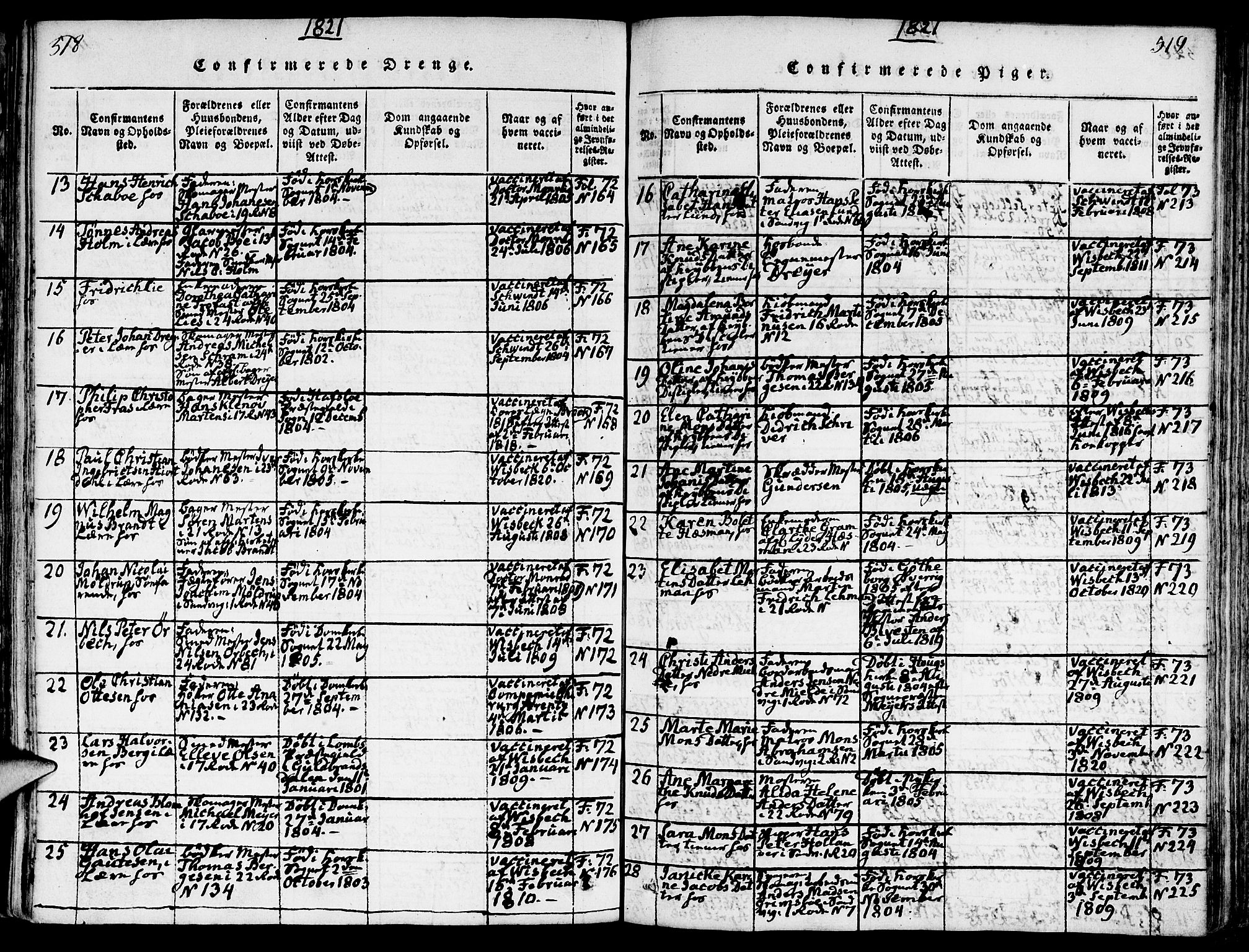 Korskirken sokneprestembete, AV/SAB-A-76101/H/Hab: Klokkerbok nr. A 1b, 1815-1821, s. 518-519