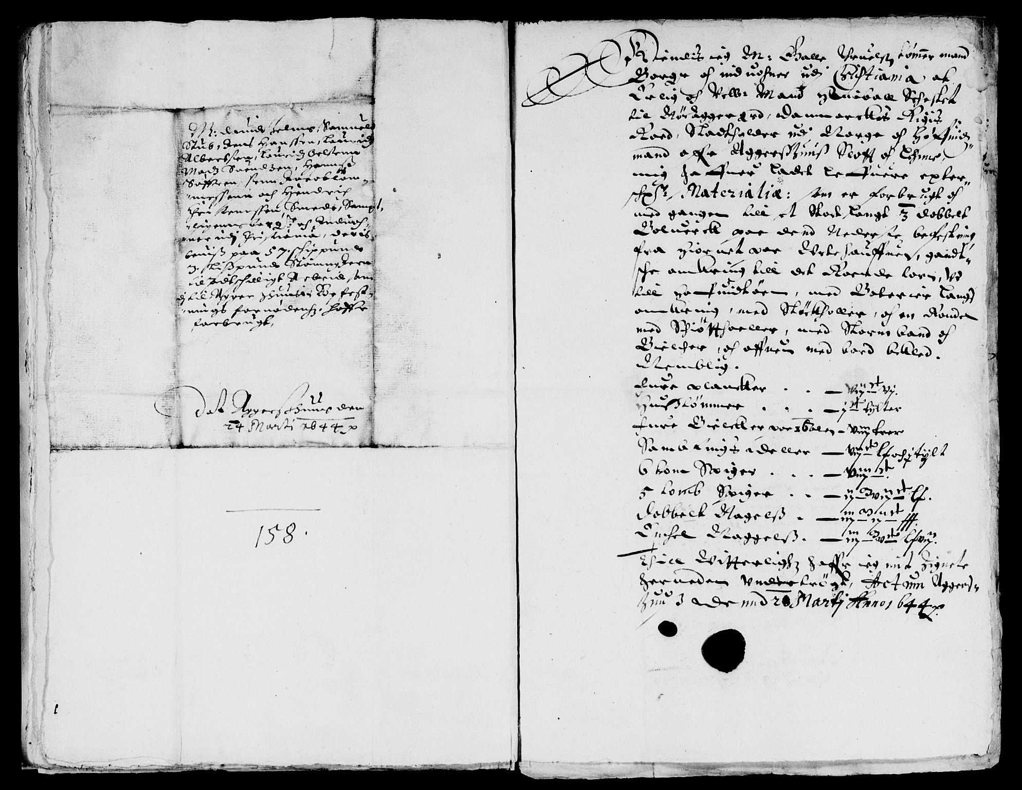 Rentekammeret inntil 1814, Reviderte regnskaper, Lensregnskaper, AV/RA-EA-5023/R/Rb/Rba/L0171: Akershus len, 1643-1644