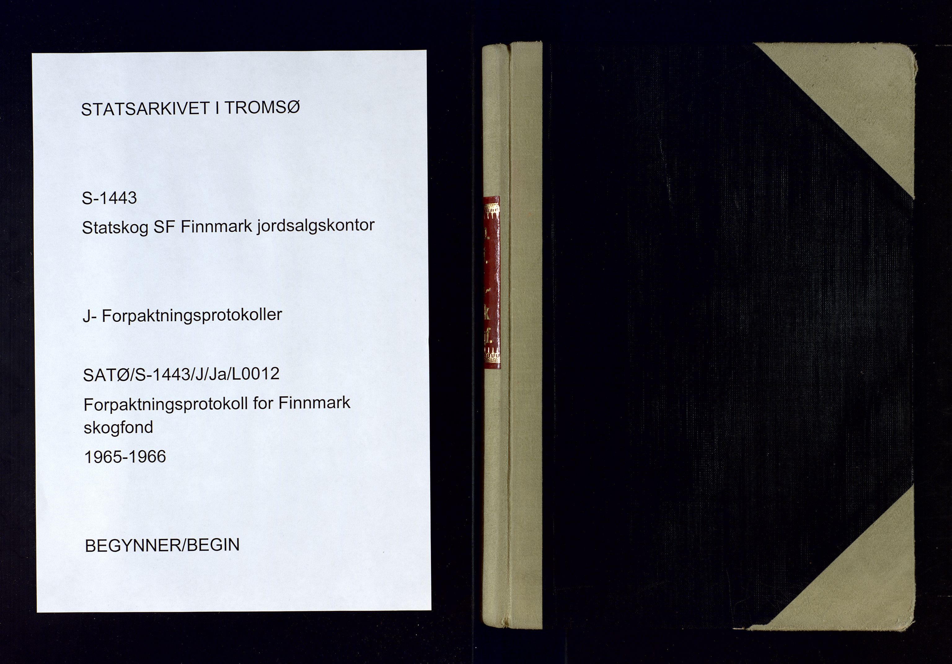 Finnmark jordsalgskommisjon/jordsalgskontor og Statskog SF Finnmark jordsalgskontor, AV/SATØ-S-1443/J/Ja/L0012: Forpaktningsprotokoll for Finnmark skogfond, 1965-1966