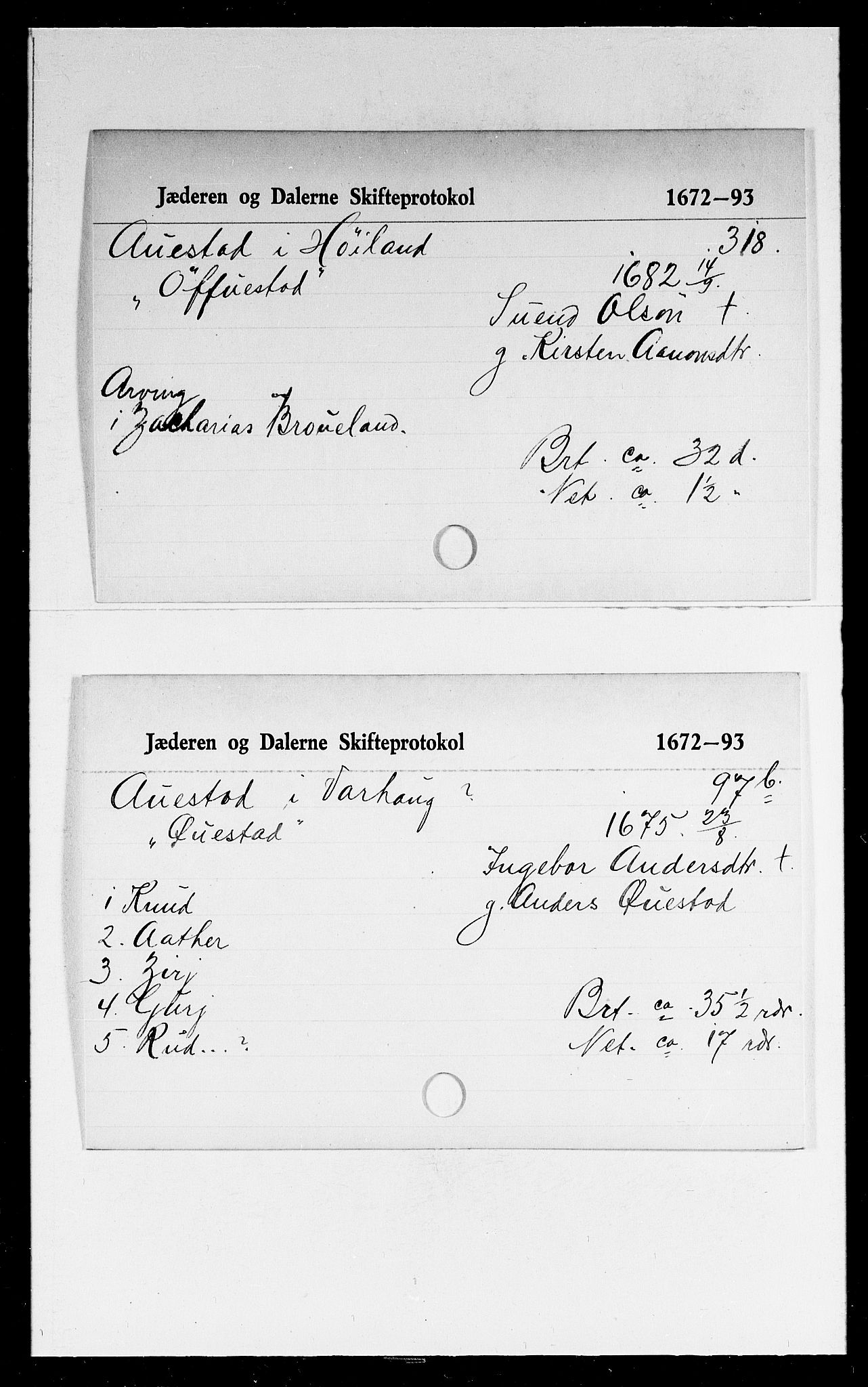 Jæren og Dalane sorenskriveri, AV/SAST-A-100306/5, 1672-1693, s. 37