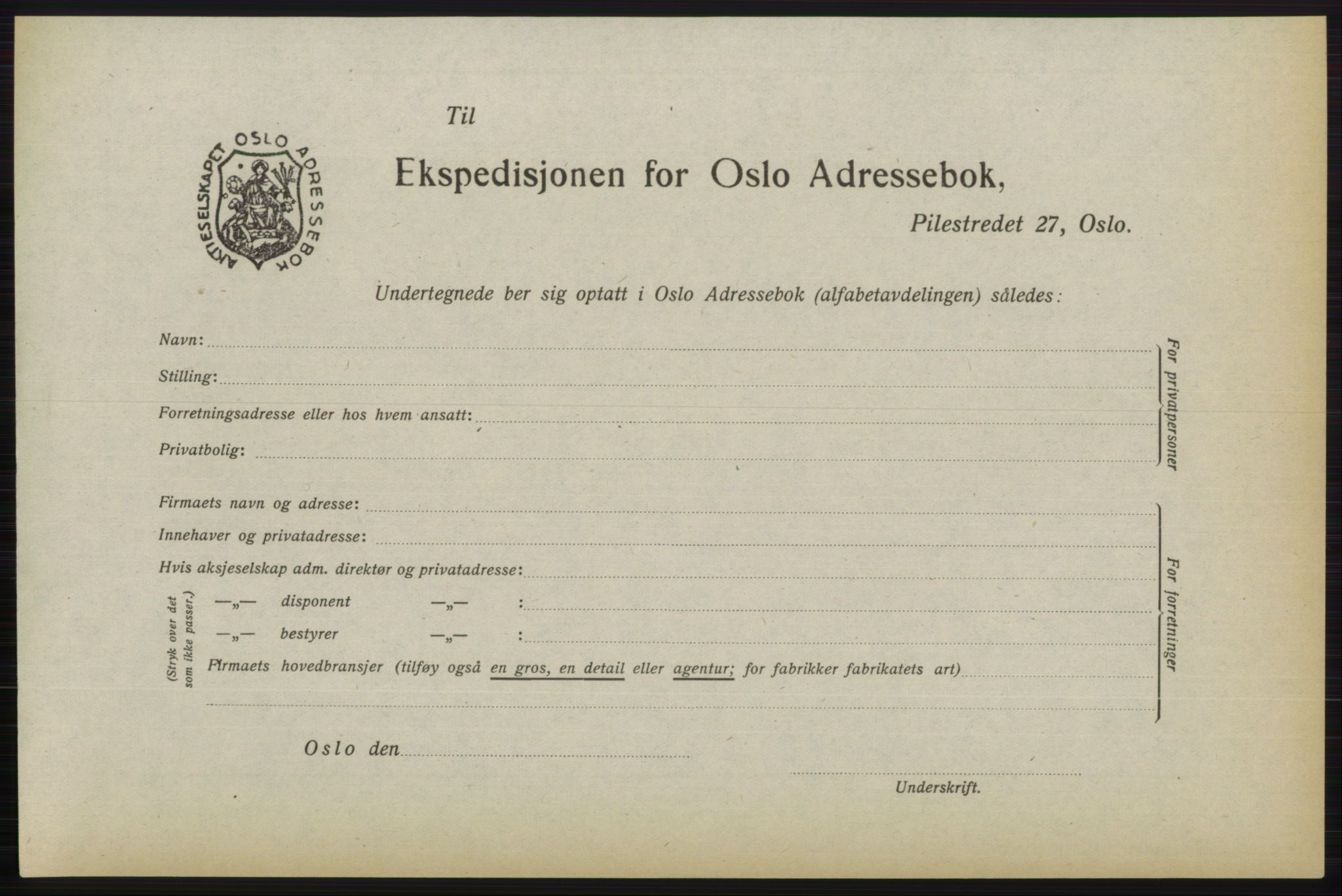 Kristiania/Oslo adressebok, PUBL/-, 1944, s. 2683