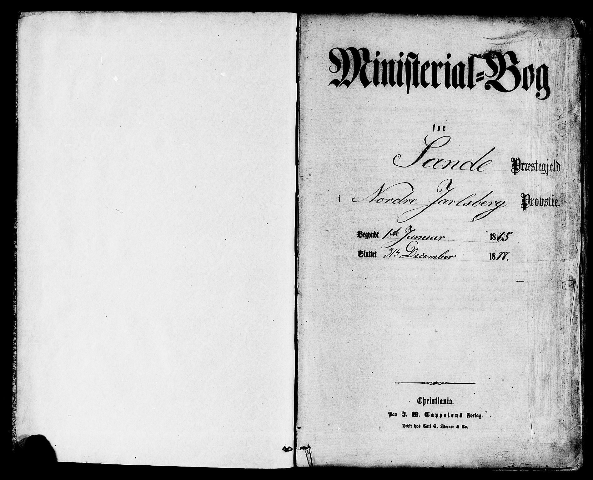 Sande Kirkebøker, AV/SAKO-A-53/F/Fa/L0005: Ministerialbok nr. 5, 1865-1877