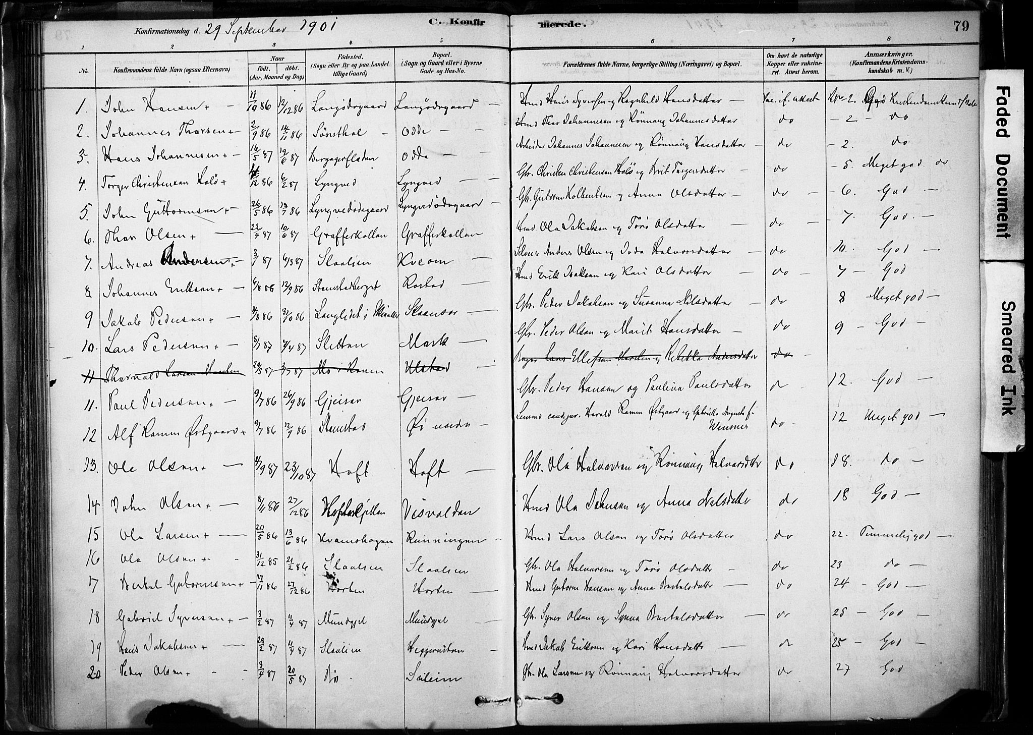 Lom prestekontor, AV/SAH-PREST-070/K/L0009: Ministerialbok nr. 9, 1878-1907, s. 79