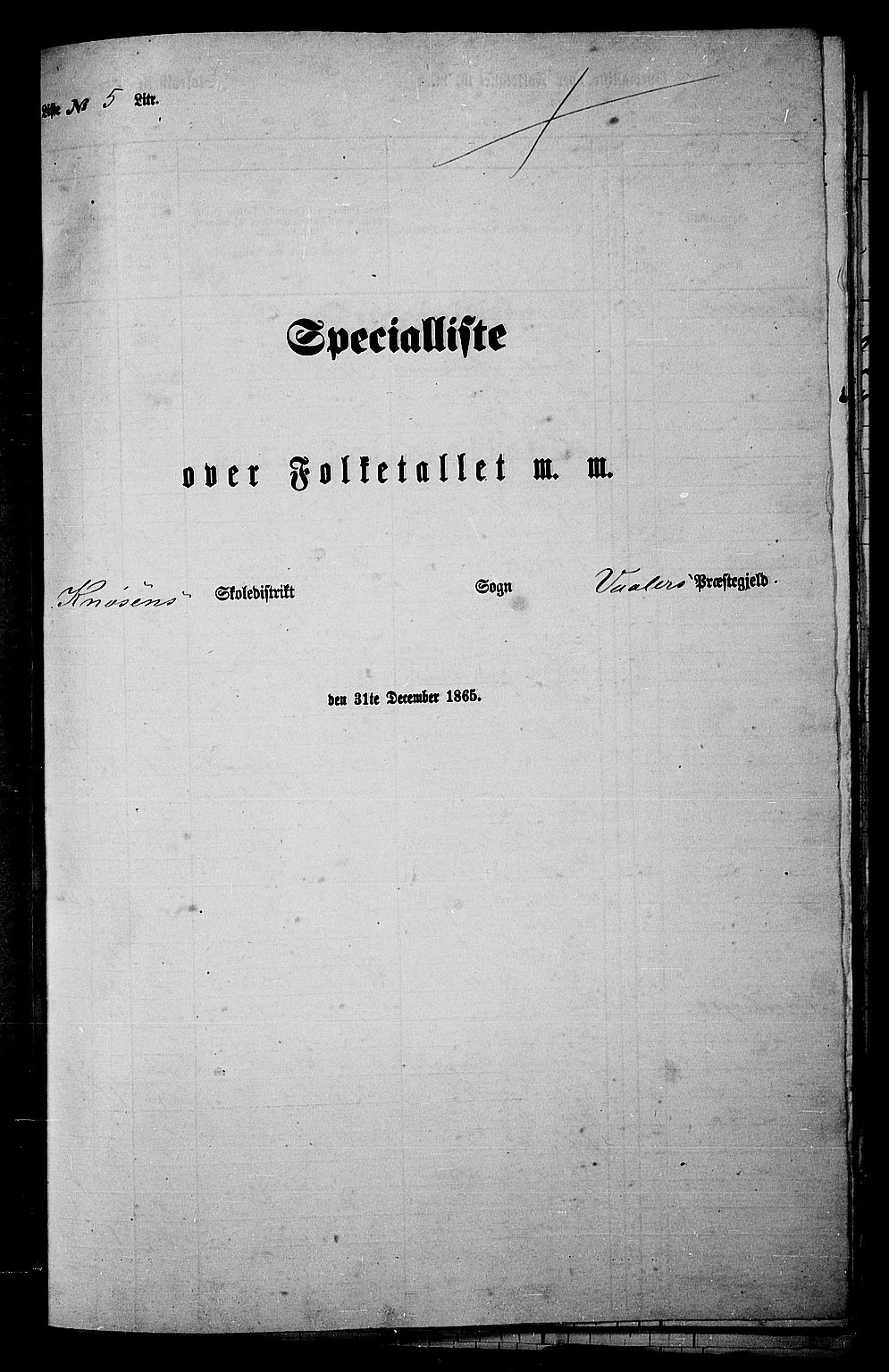 RA, Folketelling 1865 for 0426P Våler prestegjeld, 1865, s. 66