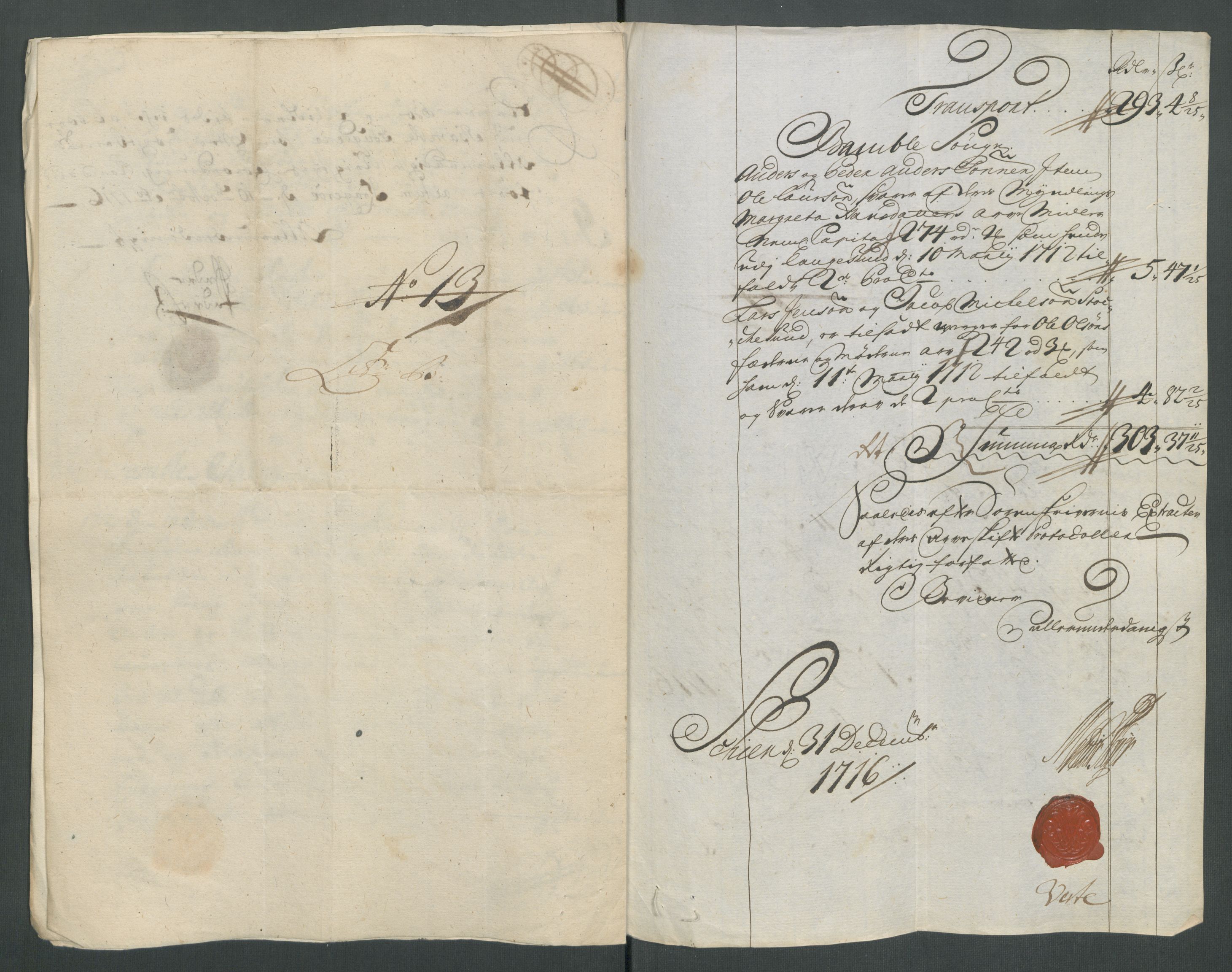 Rentekammeret inntil 1814, Reviderte regnskaper, Fogderegnskap, RA/EA-4092/R36/L2128: Fogderegnskap Øvre og Nedre Telemark og Bamble, 1716, s. 163