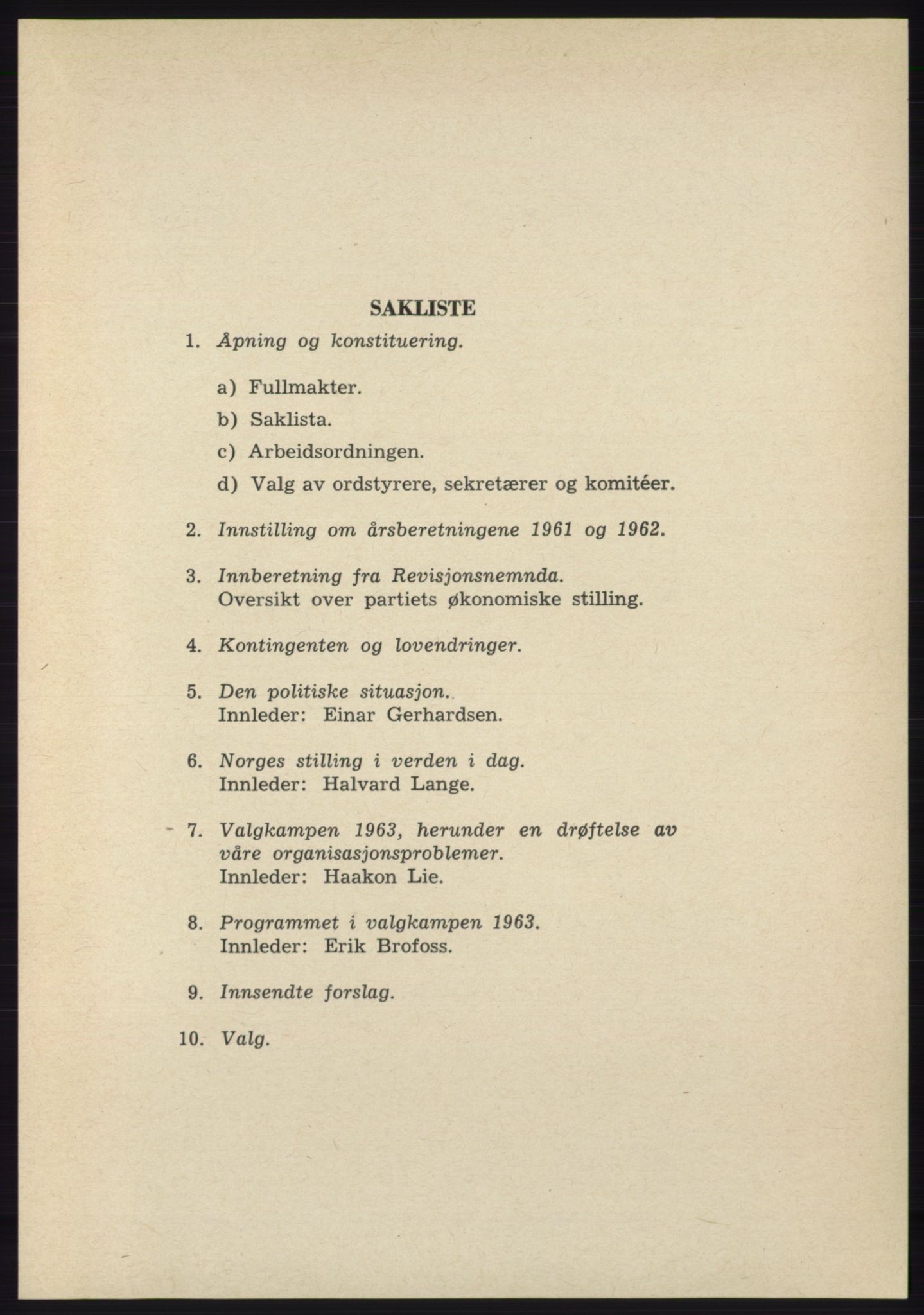 Det norske Arbeiderparti - publikasjoner, AAB/-/-/-: Protokoll over forhandlingene på det 39. ordinære landsmøte 23.-25. mai 1963 i Oslo, 1963