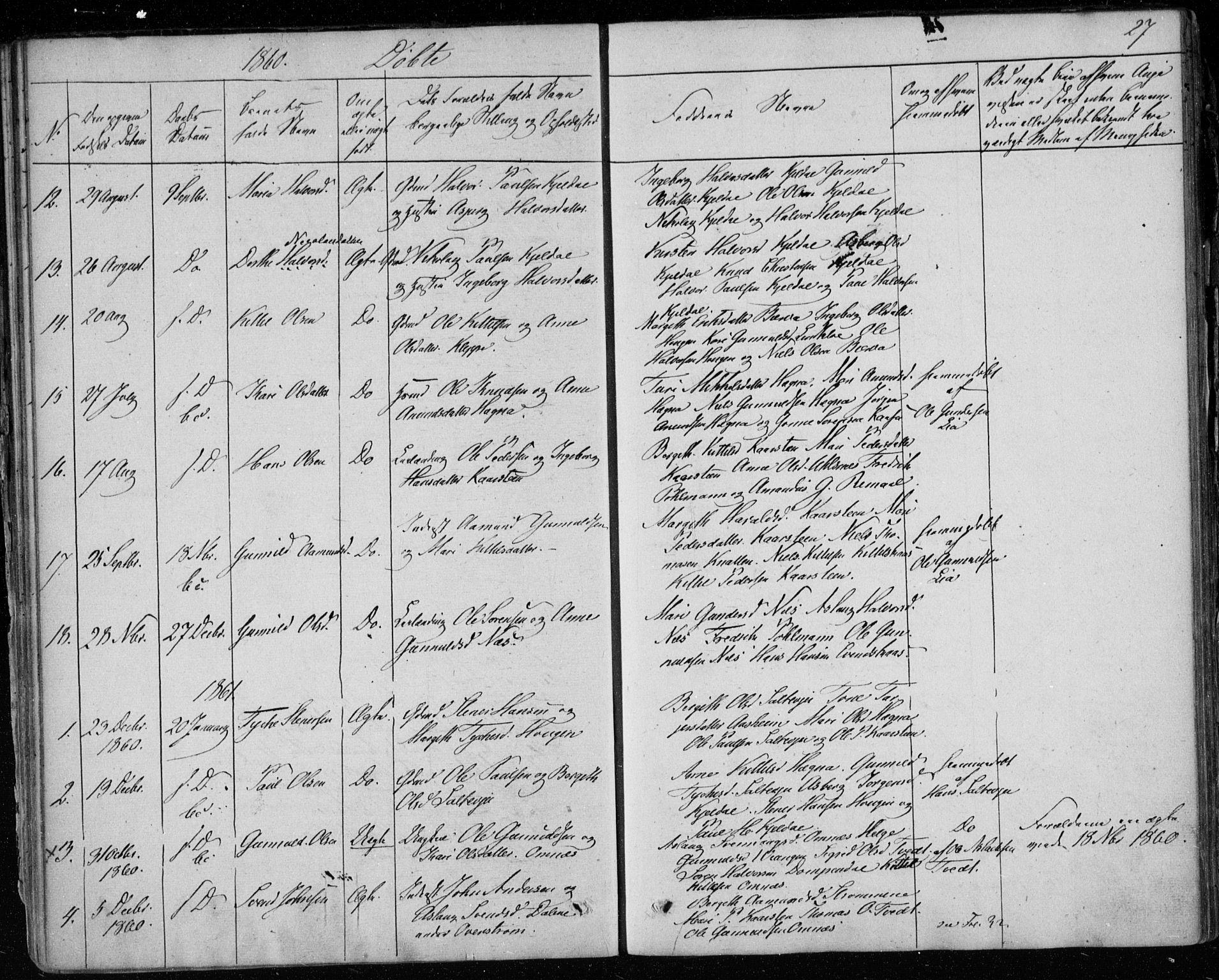 Lunde kirkebøker, AV/SAKO-A-282/F/Fb/L0001: Ministerialbok nr. II 1, 1845-1861, s. 27