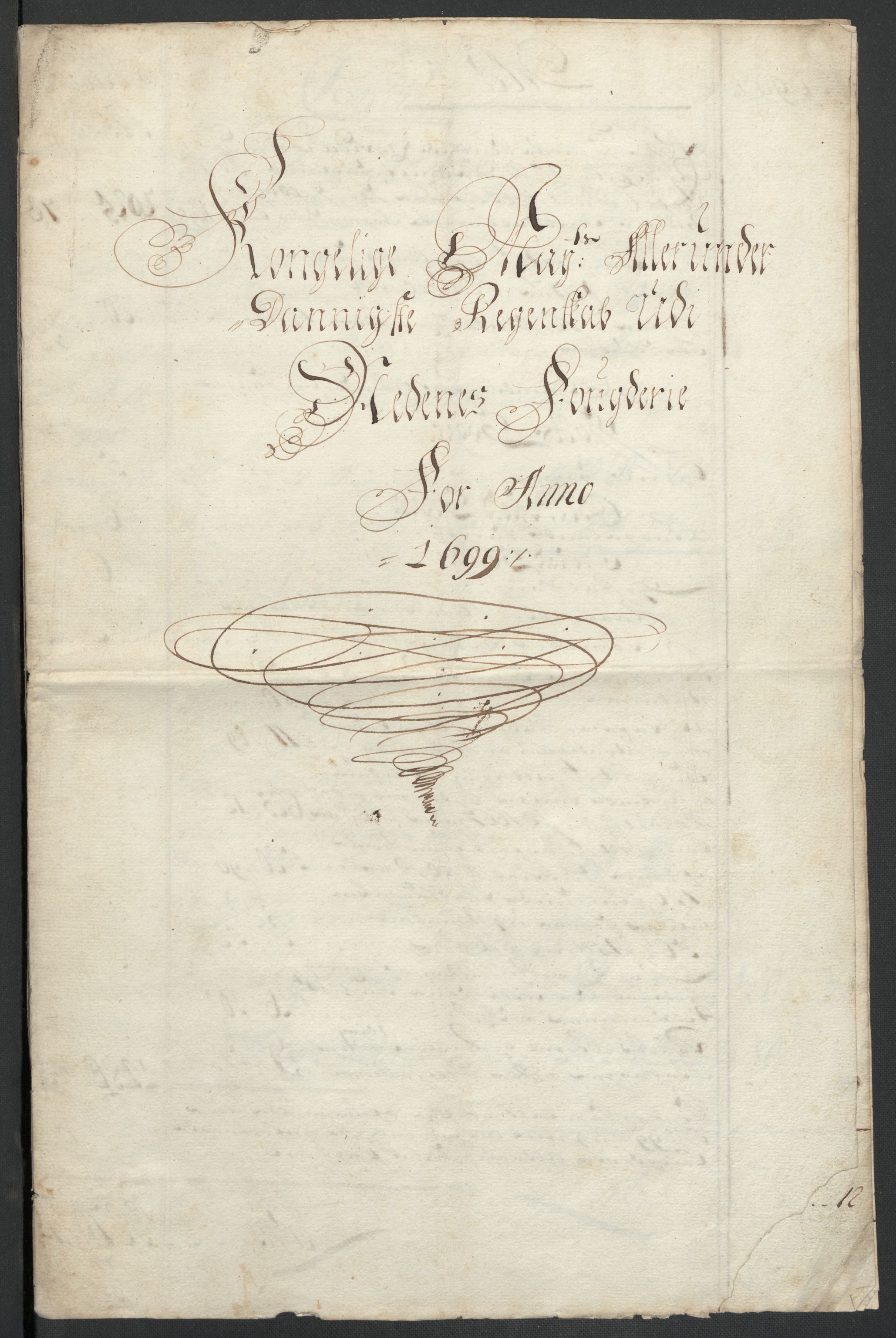 Rentekammeret inntil 1814, Reviderte regnskaper, Fogderegnskap, RA/EA-4092/R39/L2314: Fogderegnskap Nedenes, 1698-1699, s. 126