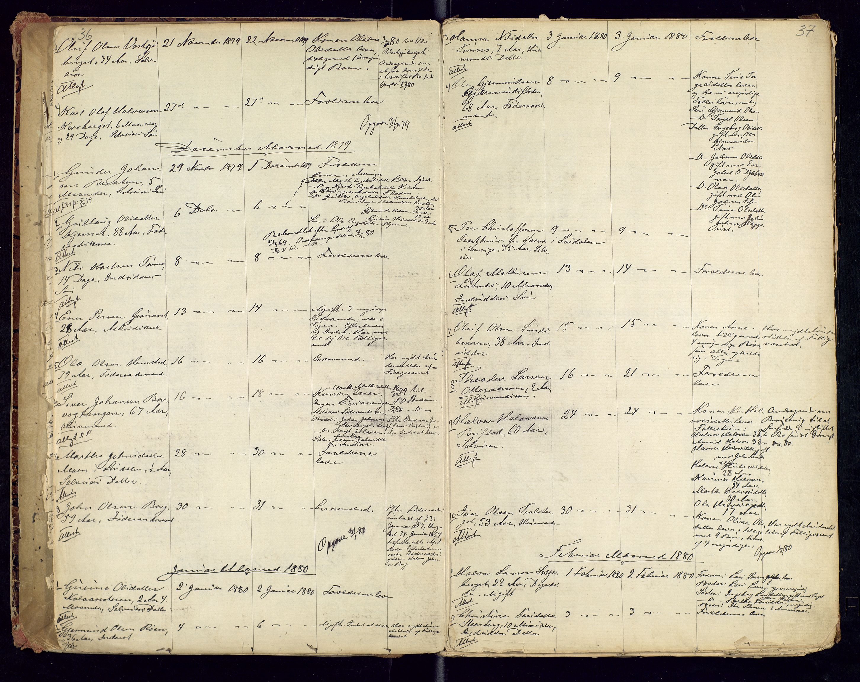 Trysil lensmannskontor, AV/SAH-LHT-026/H/Ha/L0001: Dødsfallsprotokoll, 1875-1901, s. 36-37