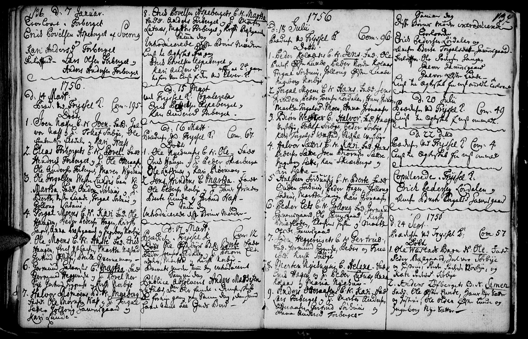 Elverum prestekontor, AV/SAH-PREST-044/H/Ha/Haa/L0001: Ministerialbok nr. 1, 1730-1760, s. 136-137