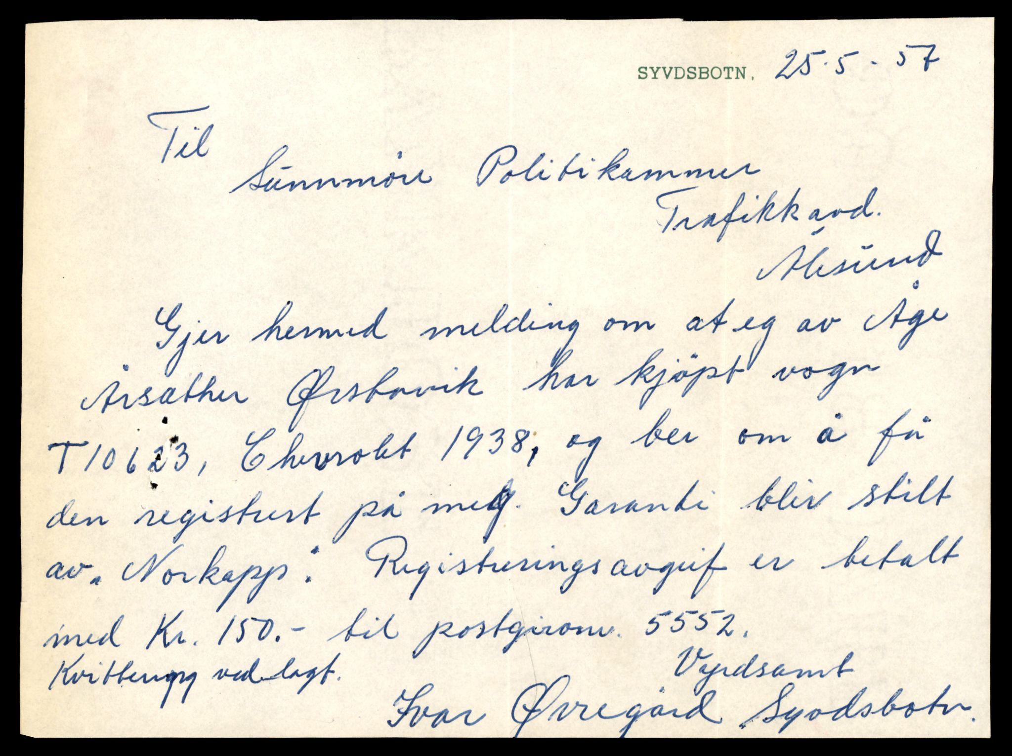 Møre og Romsdal vegkontor - Ålesund trafikkstasjon, AV/SAT-A-4099/F/Fe/L0022: Registreringskort for kjøretøy T 10584 - T 10694, 1927-1998, s. 1255