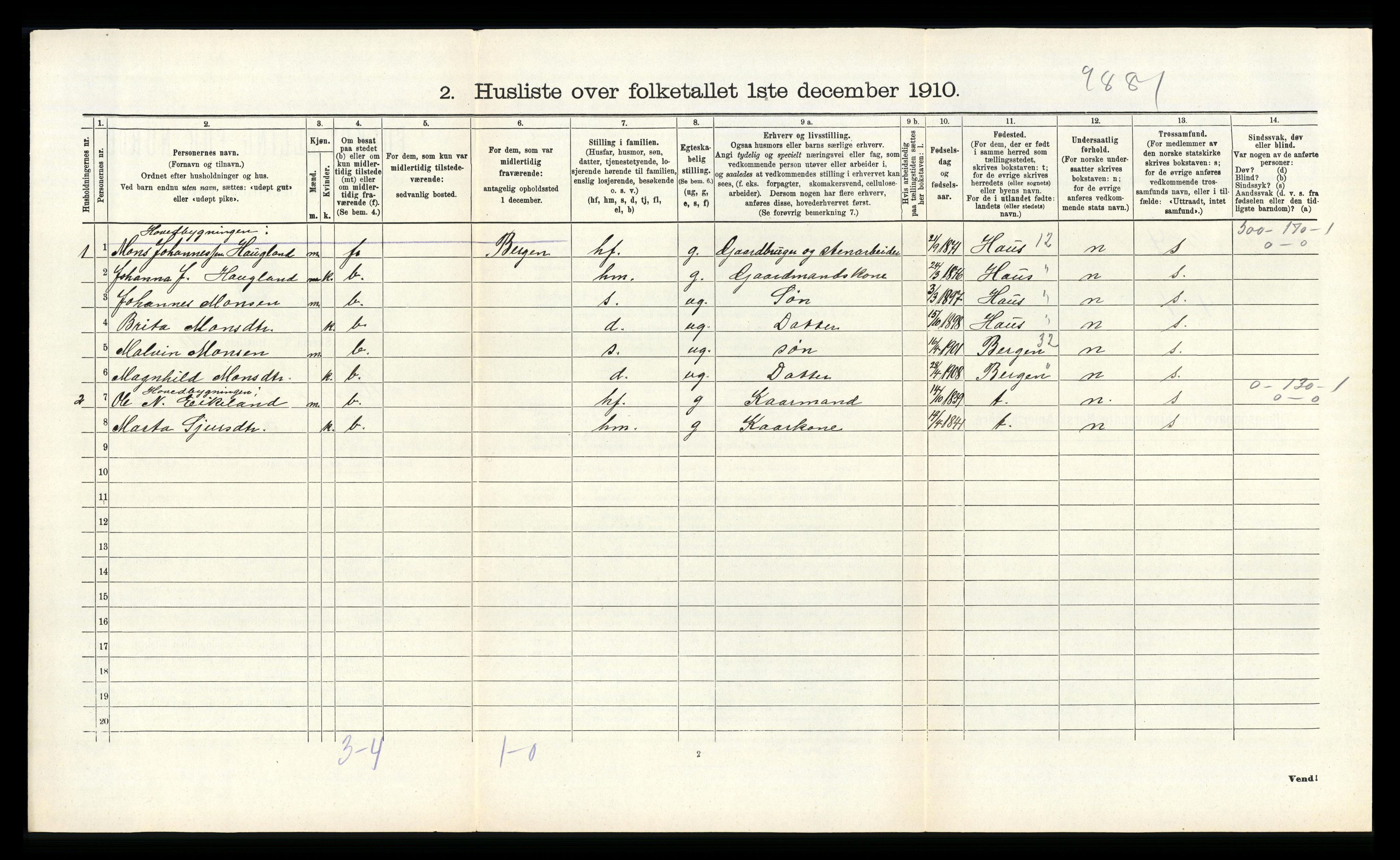 RA, Folketelling 1910 for 1254 Hamre herred, 1910, s. 585