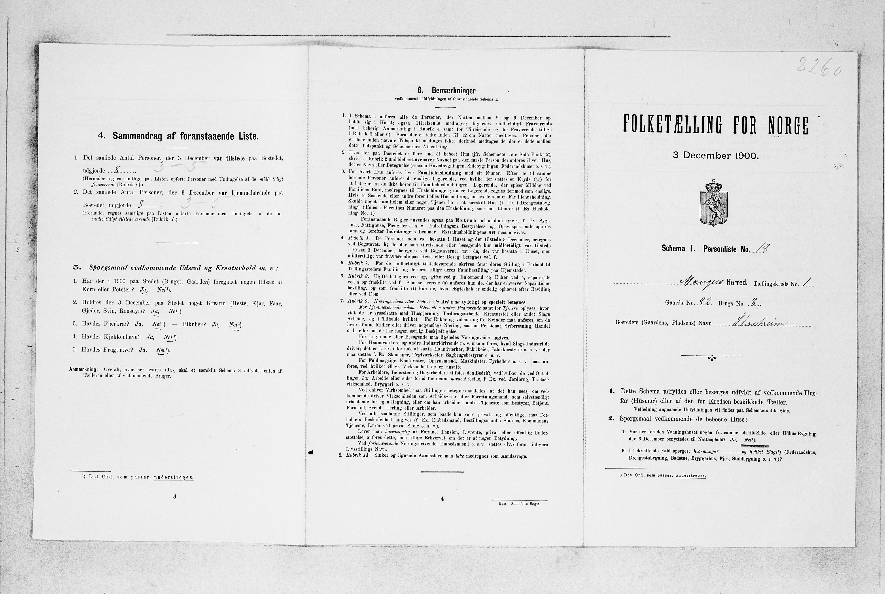 SAB, Folketelling 1900 for 1261 Manger herred, 1900, s. 159