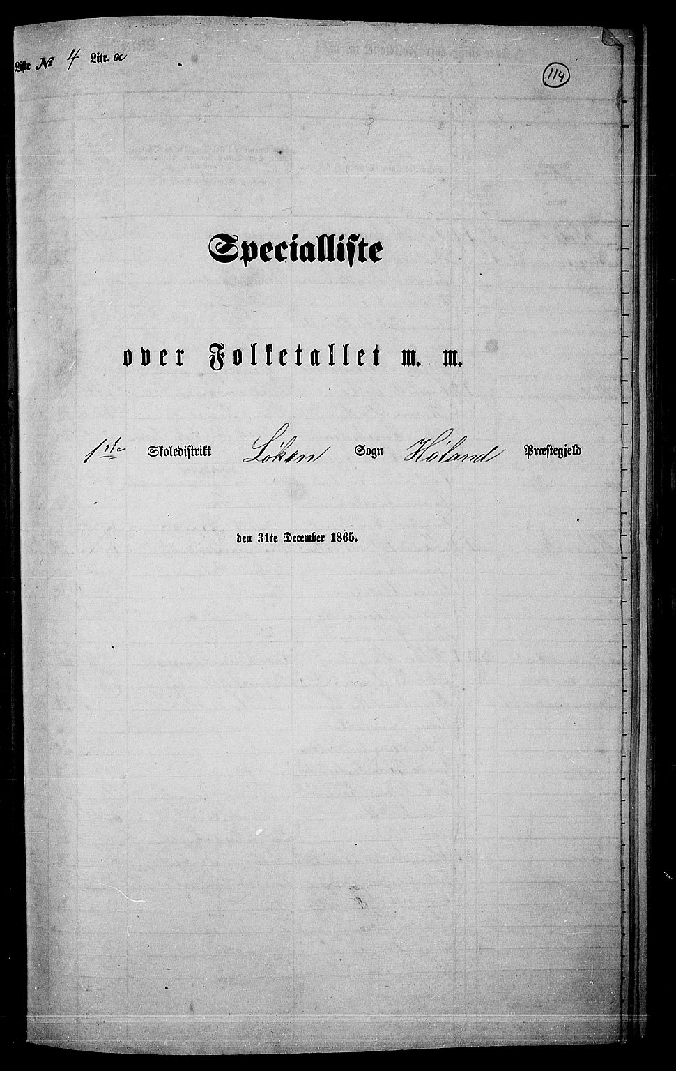 RA, Folketelling 1865 for 0221P Høland prestegjeld, 1865, s. 105