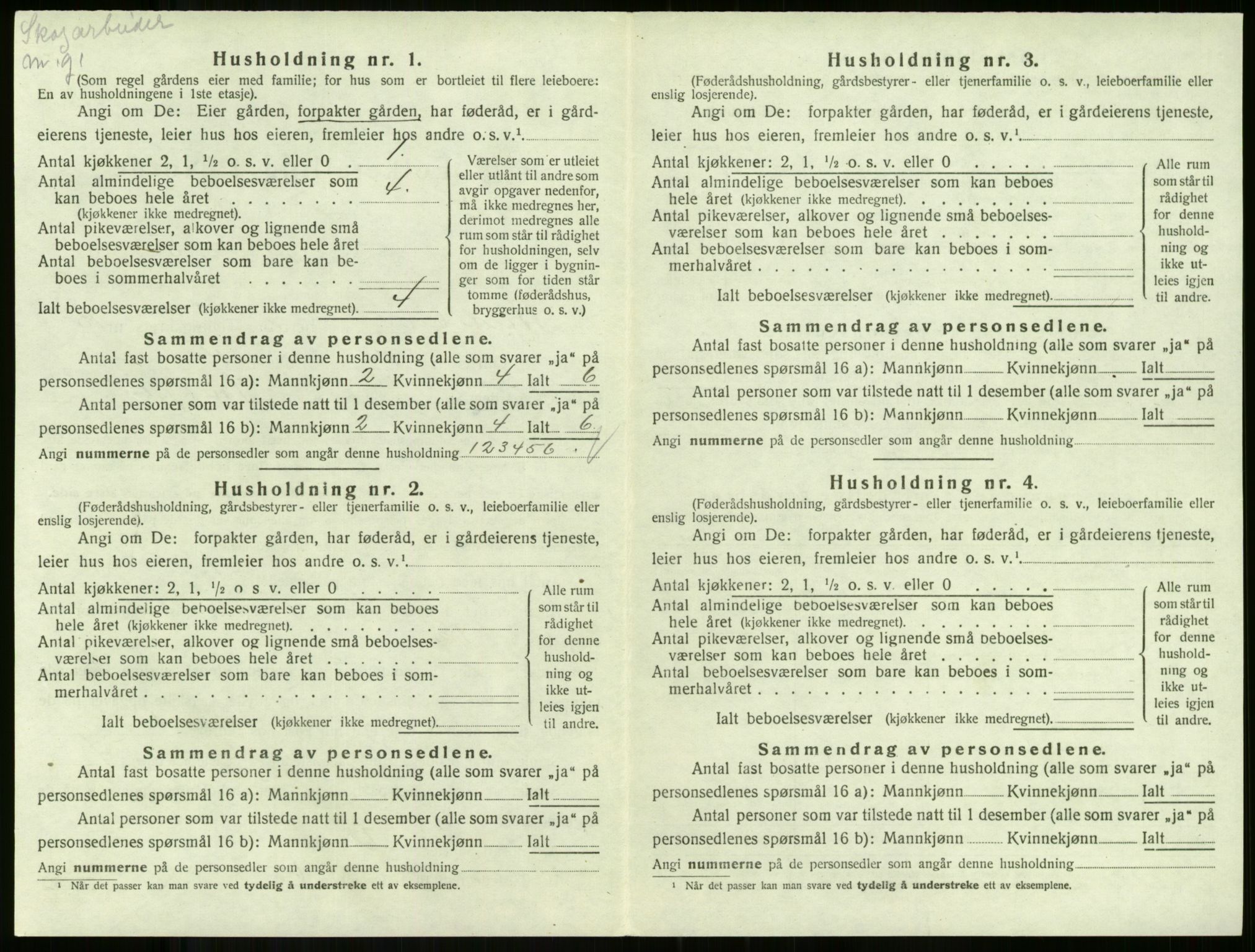 SAKO, Folketelling 1920 for 0719 Andebu herred, 1920, s. 848