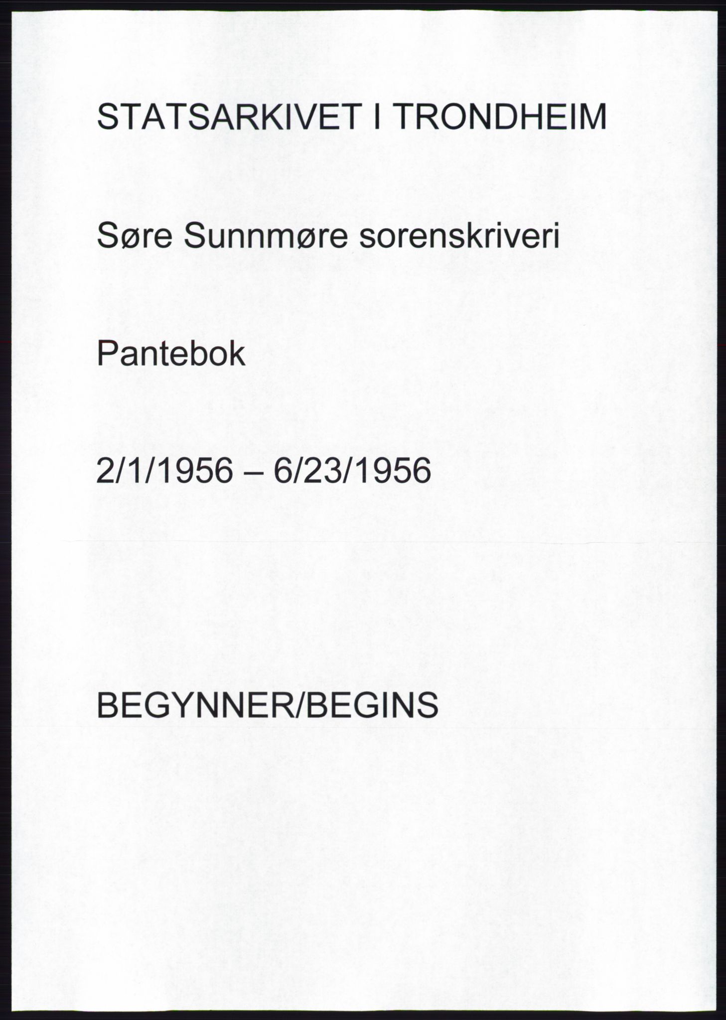 Søre Sunnmøre sorenskriveri, AV/SAT-A-4122/1/2/2C/L0103: Pantebok nr. 29A, 1956-1956