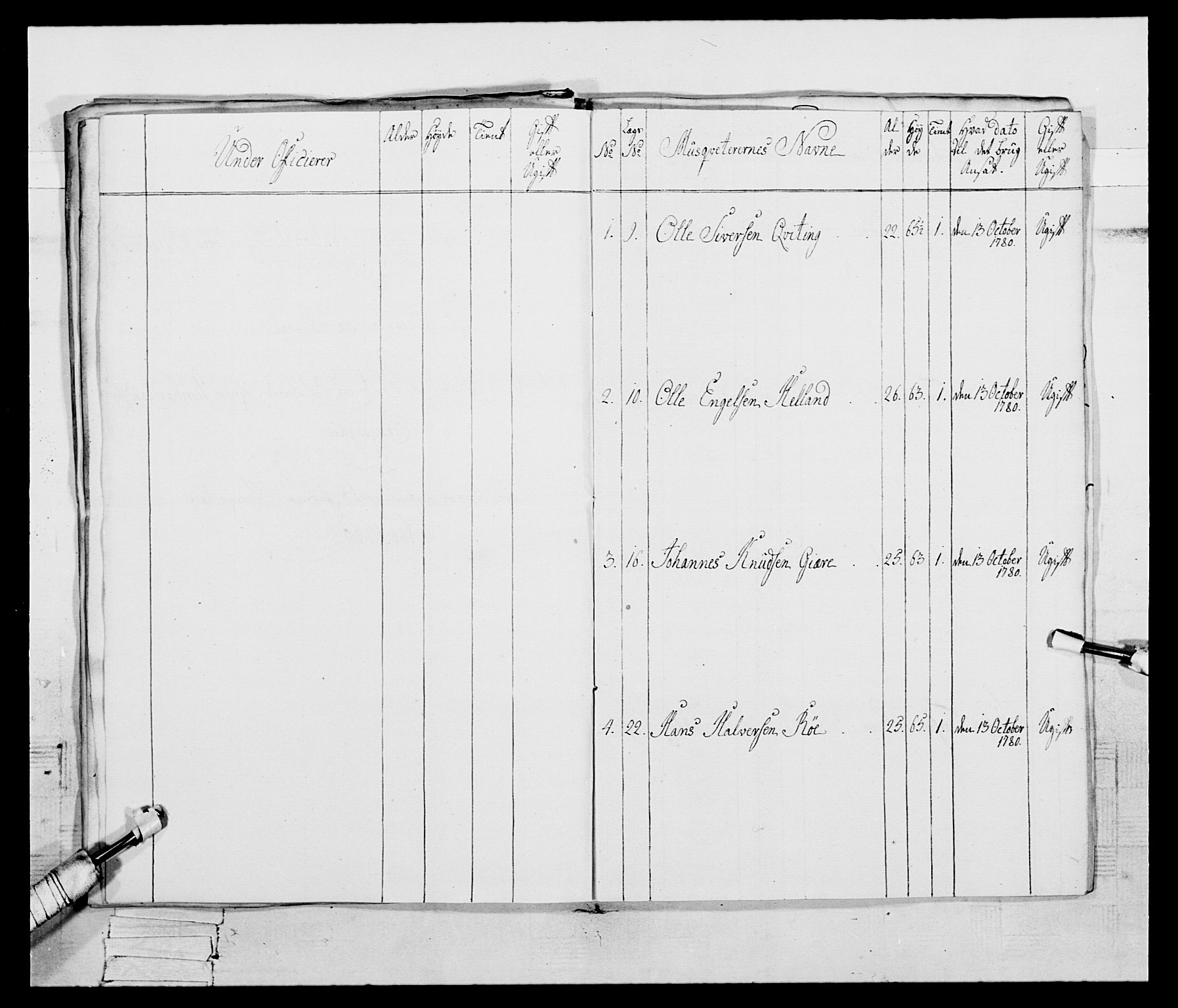Generalitets- og kommissariatskollegiet, Det kongelige norske kommissariatskollegium, AV/RA-EA-5420/E/Eh/L0095: 2. Bergenhusiske nasjonale infanteriregiment, 1780-1787, s. 314