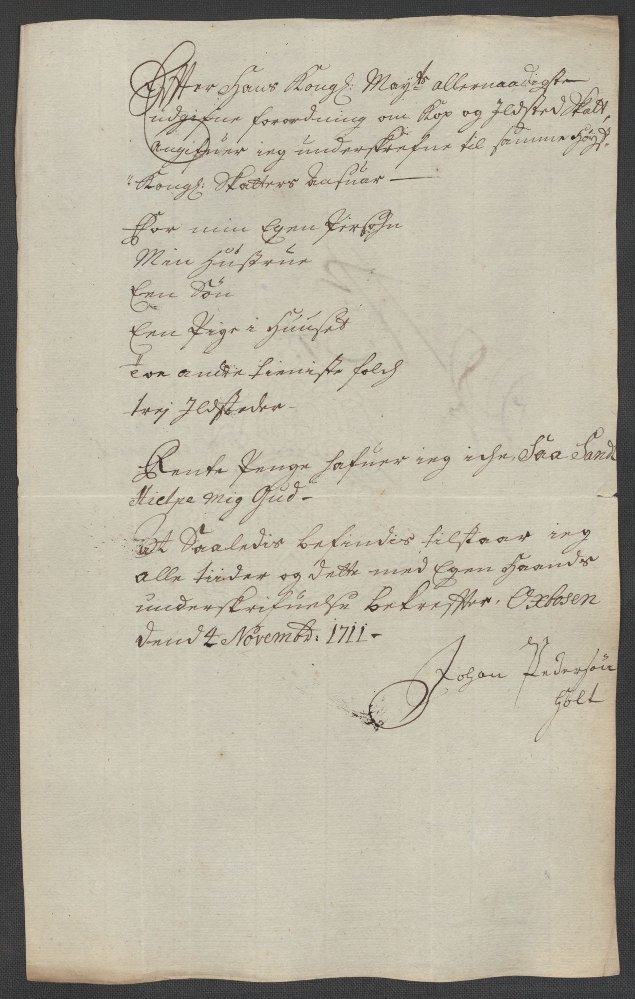 Rentekammeret inntil 1814, Reviderte regnskaper, Fogderegnskap, AV/RA-EA-4092/R64/L4432: Fogderegnskap Namdal, 1711, s. 145