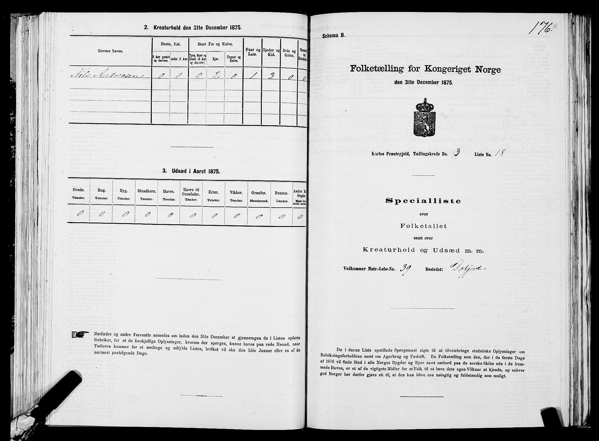 SATØ, Folketelling 1875 for 1936P Karlsøy prestegjeld, 1875, s. 2176