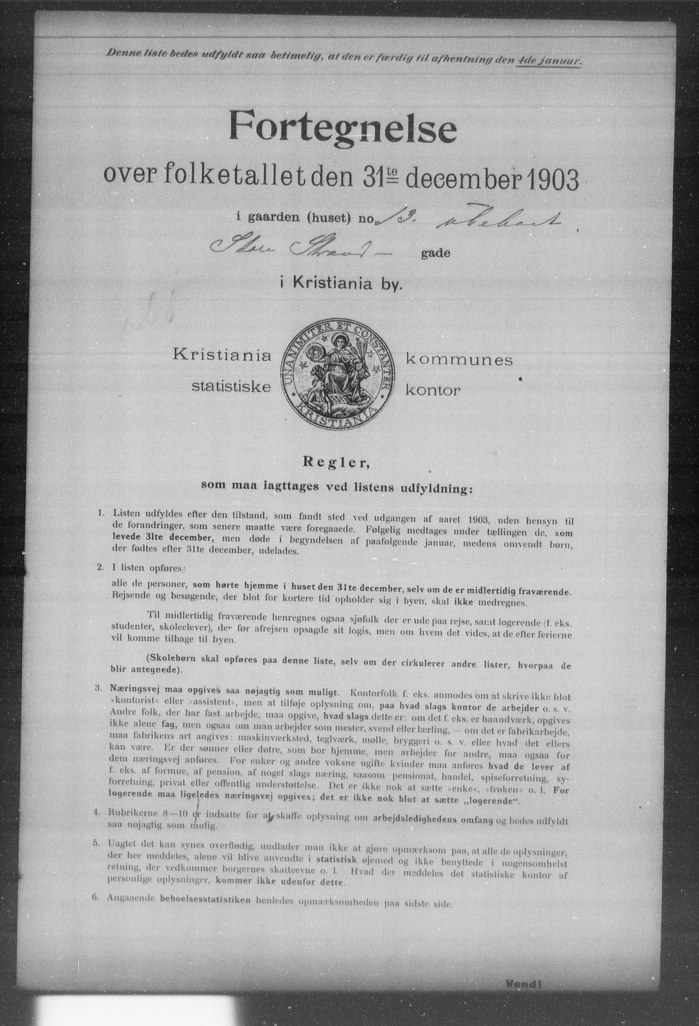 OBA, Kommunal folketelling 31.12.1903 for Kristiania kjøpstad, 1903, s. 19865