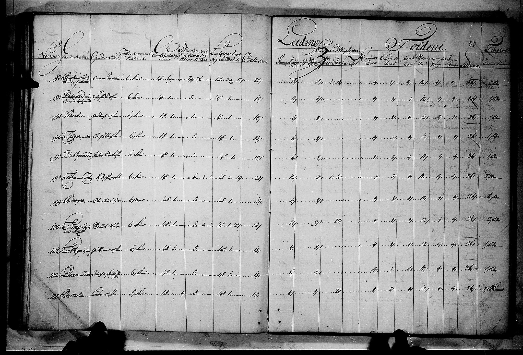 Rentekammeret inntil 1814, Realistisk ordnet avdeling, RA/EA-4070/N/Nb/Nbf/L0114: Numedal og Sandsvær matrikkelprotokoll, 1723, s. 74b-75a