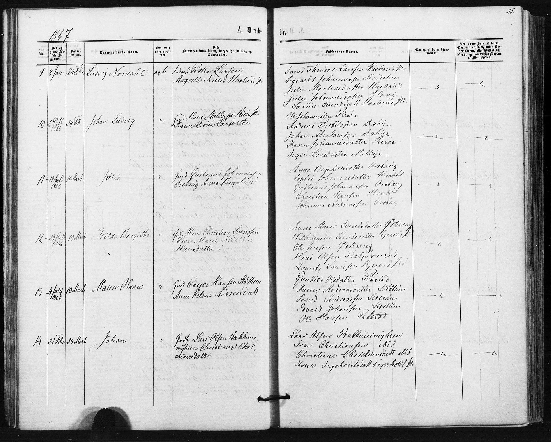 Hobøl prestekontor Kirkebøker, AV/SAO-A-2002/F/Fa/L0004: Ministerialbok nr. I 4, 1865-1877, s. 25