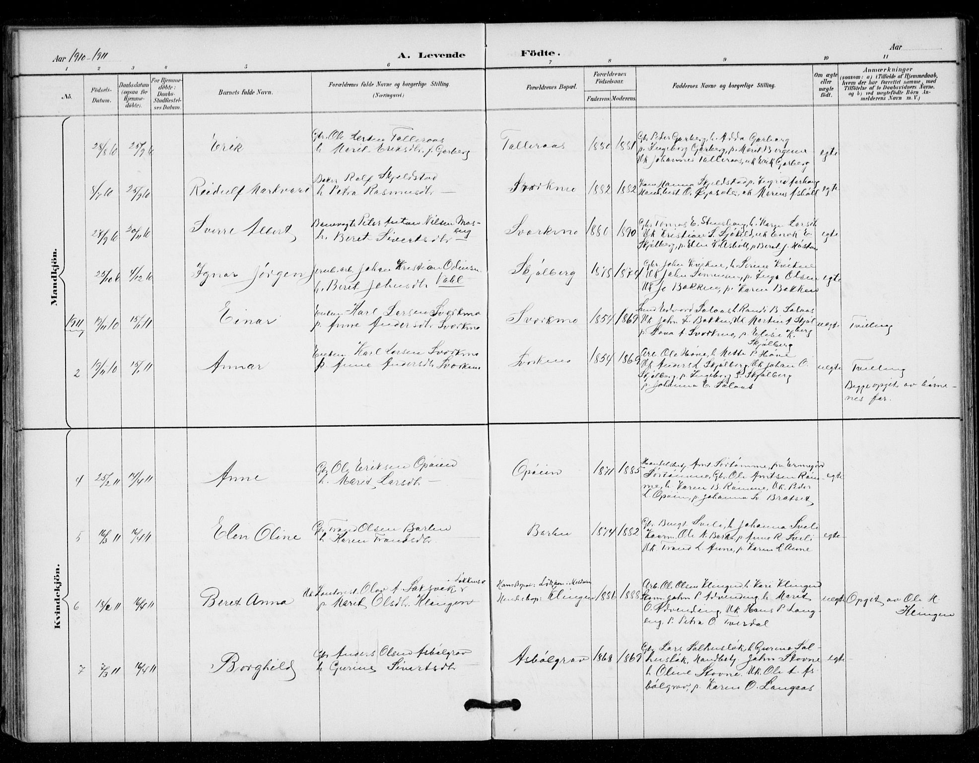 Ministerialprotokoller, klokkerbøker og fødselsregistre - Sør-Trøndelag, AV/SAT-A-1456/671/L0841: Ministerialbok nr. 671A03, 1893-1915