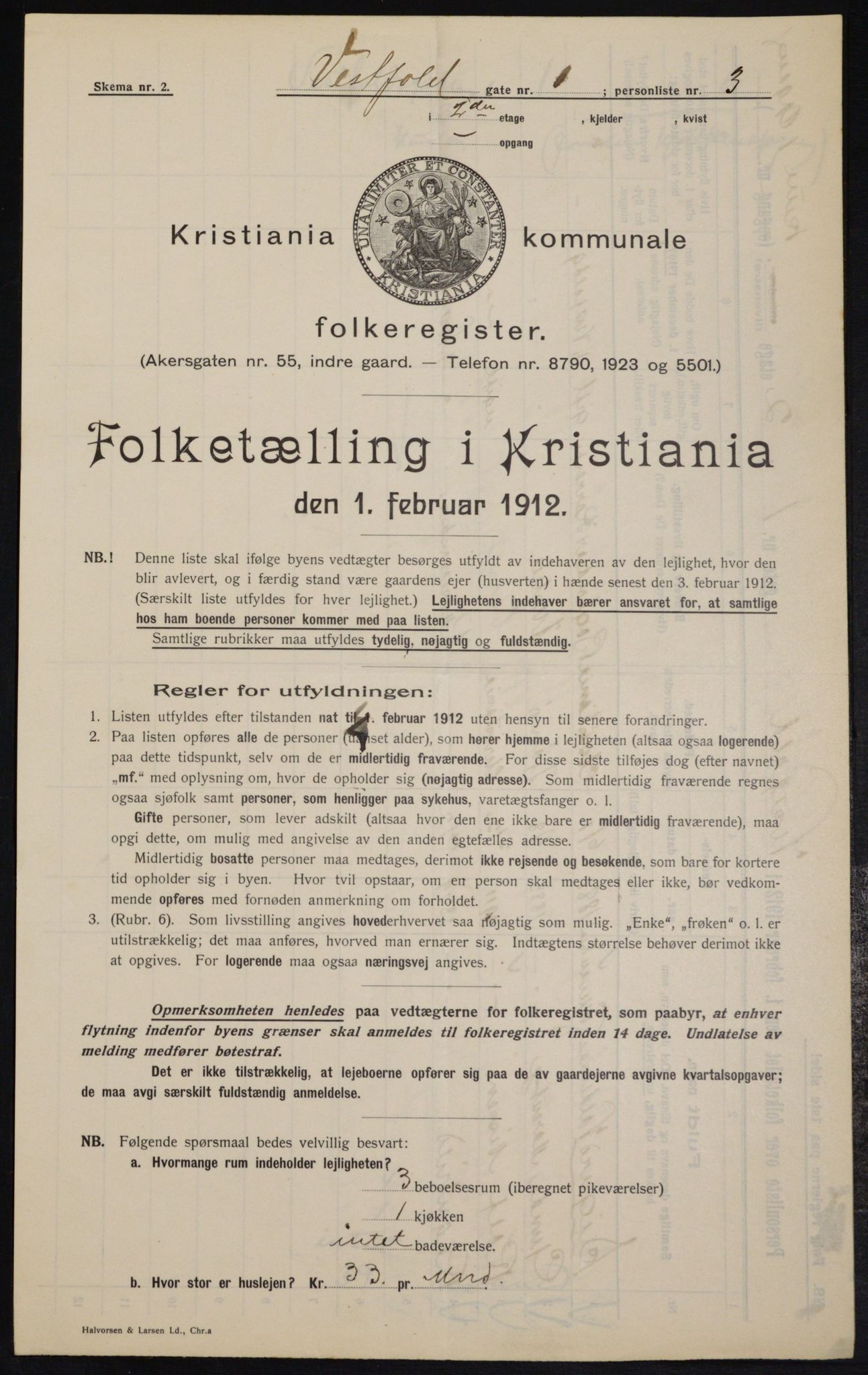 OBA, Kommunal folketelling 1.2.1912 for Kristiania, 1912, s. 122318