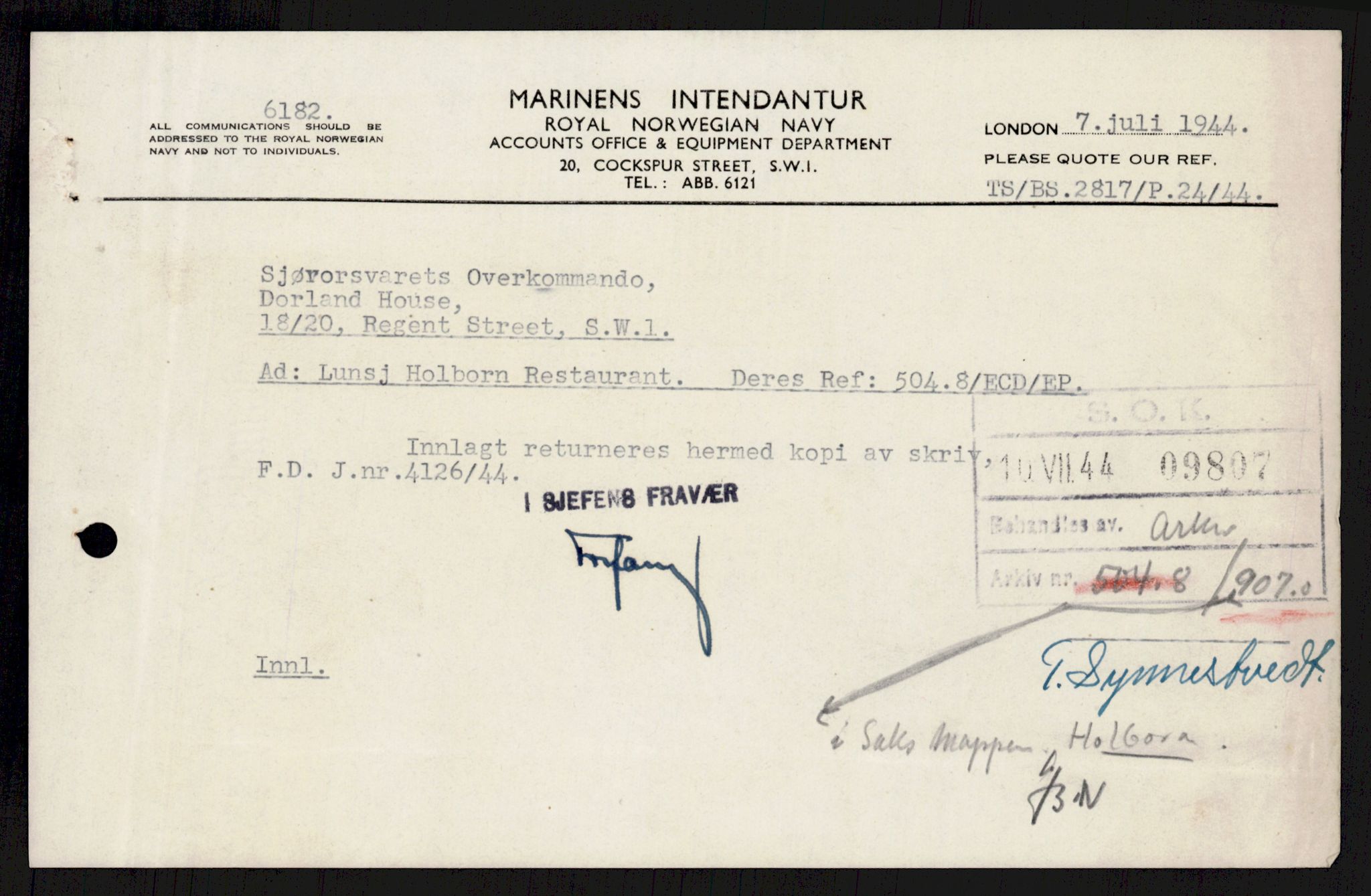 Forsvaret, Sjøforsvarets overkommando, AV/RA-RAFA-2035/D/Dc/L0305: --, 1940-1946, s. 21