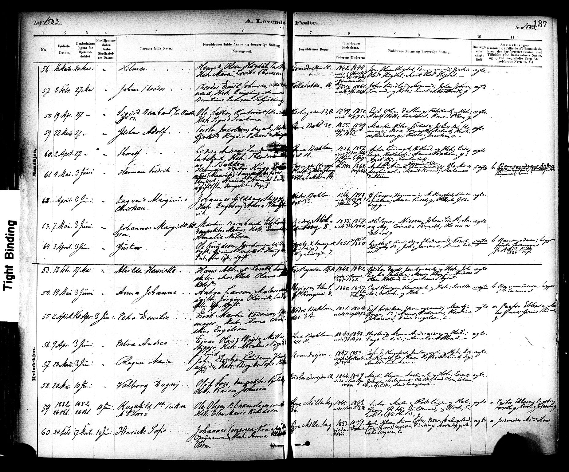 Ministerialprotokoller, klokkerbøker og fødselsregistre - Sør-Trøndelag, SAT/A-1456/604/L0188: Ministerialbok nr. 604A09, 1878-1892, s. 137