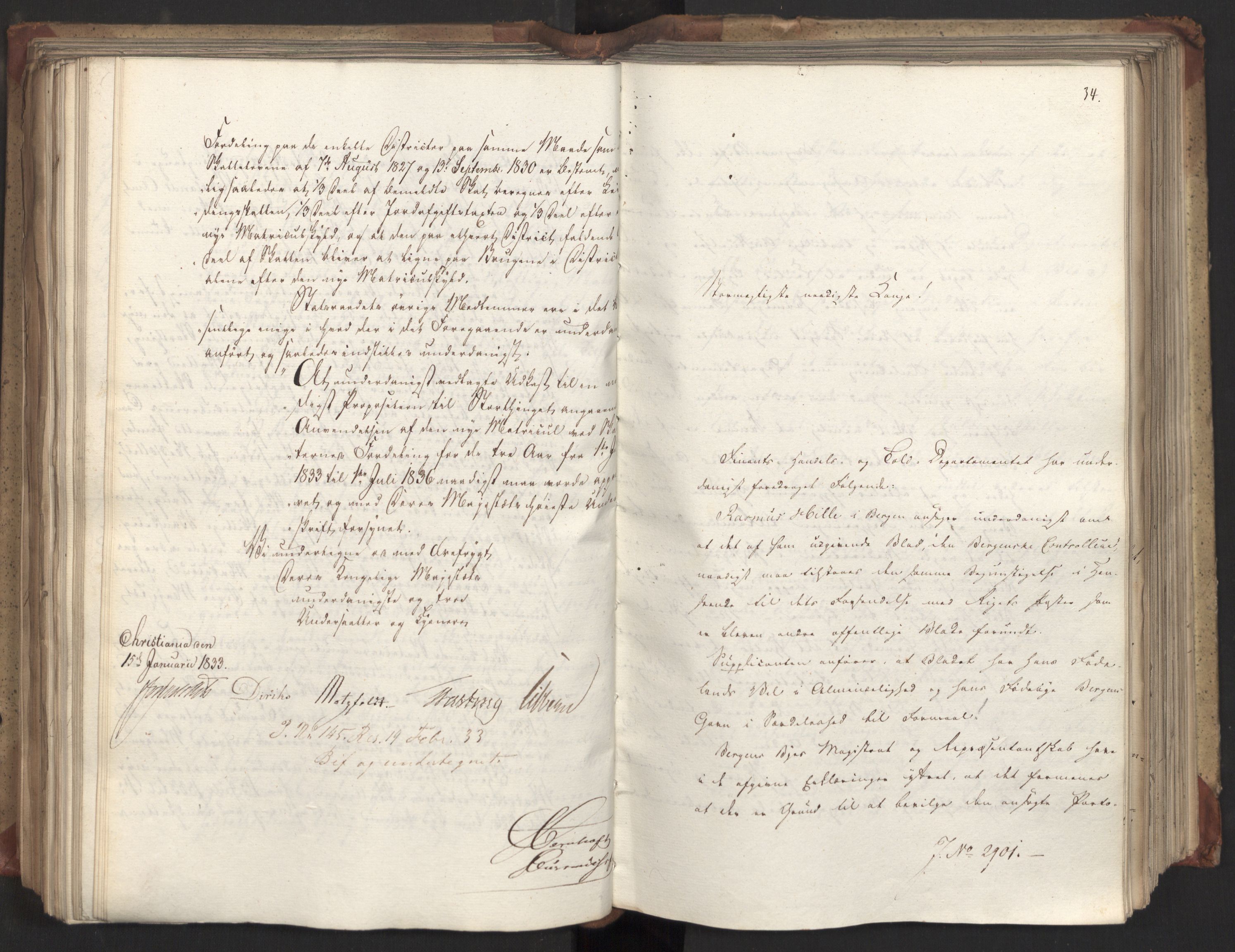 Statsrådsavdelingen i Stockholm, AV/RA-S-1003/D/Da/L0082: Regjeringsinnstillinger nr. 2858-2979, 1833, s. 277