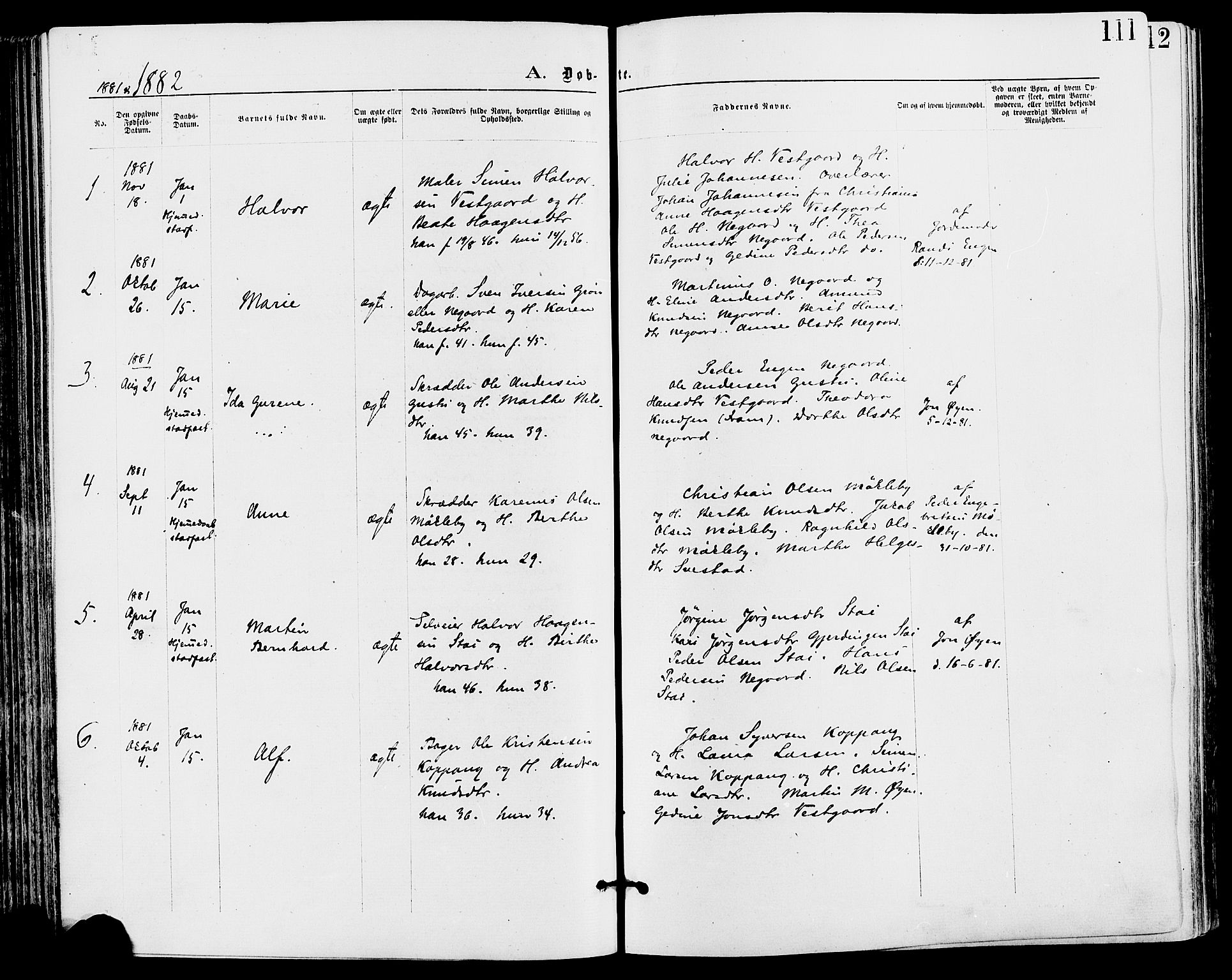 Stor-Elvdal prestekontor, SAH/PREST-052/H/Ha/Haa/L0001: Ministerialbok nr. 1, 1871-1882, s. 111