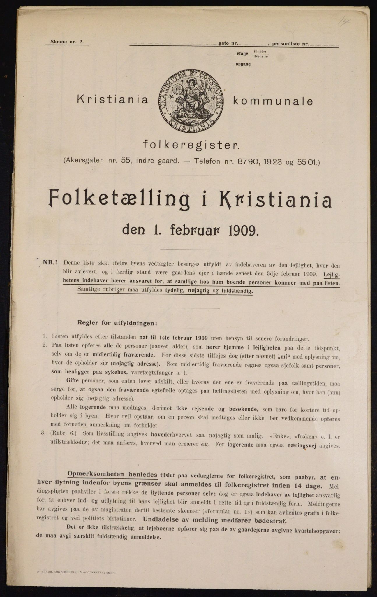 OBA, Kommunal folketelling 1.2.1909 for Kristiania kjøpstad, 1909, s. 47214