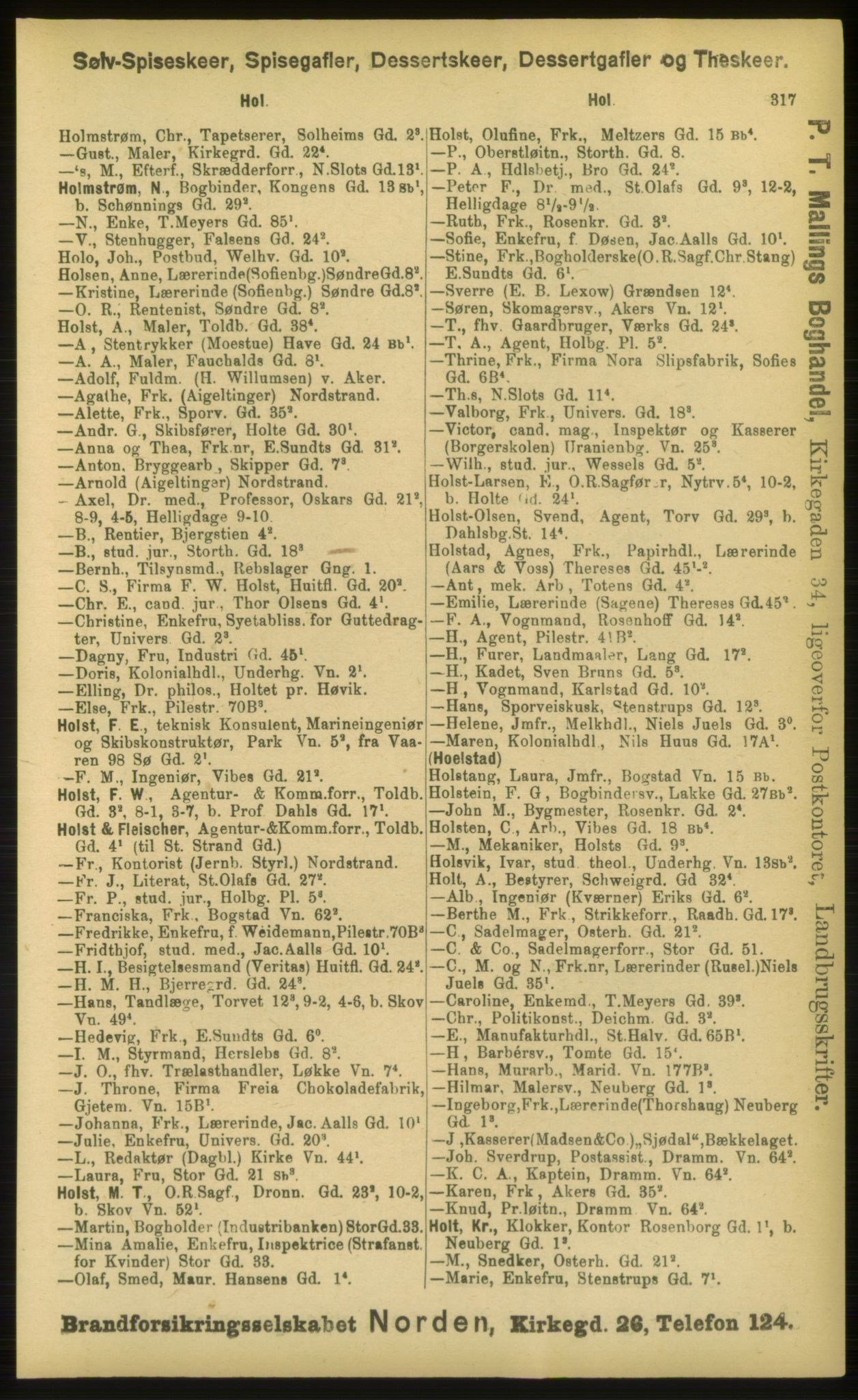 Kristiania/Oslo adressebok, PUBL/-, 1898, s. 317