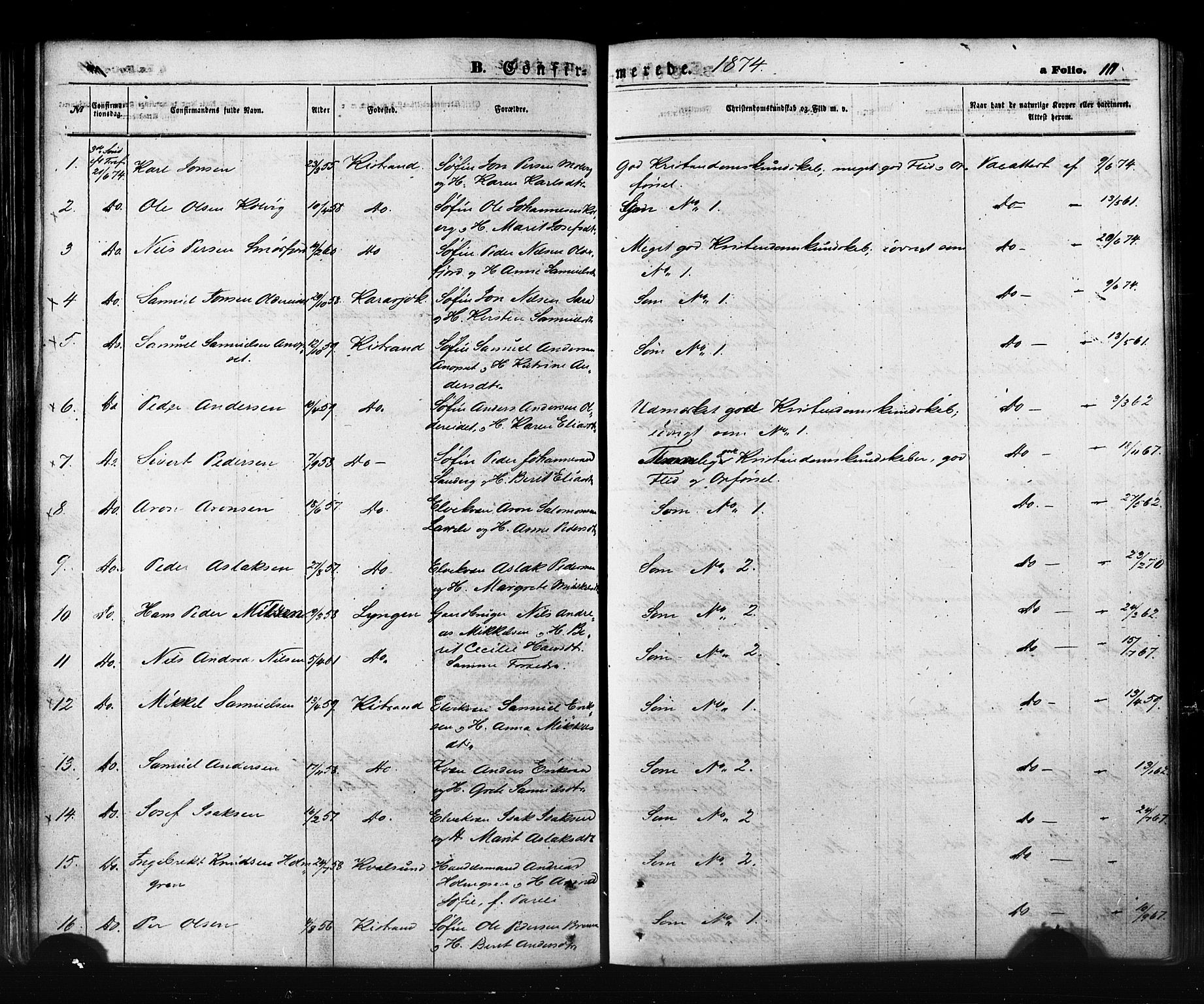 Kistrand/Porsanger sokneprestembete, AV/SATØ-S-1351/H/Ha/L0005.kirke: Ministerialbok nr. 5, 1860-1874, s. 111