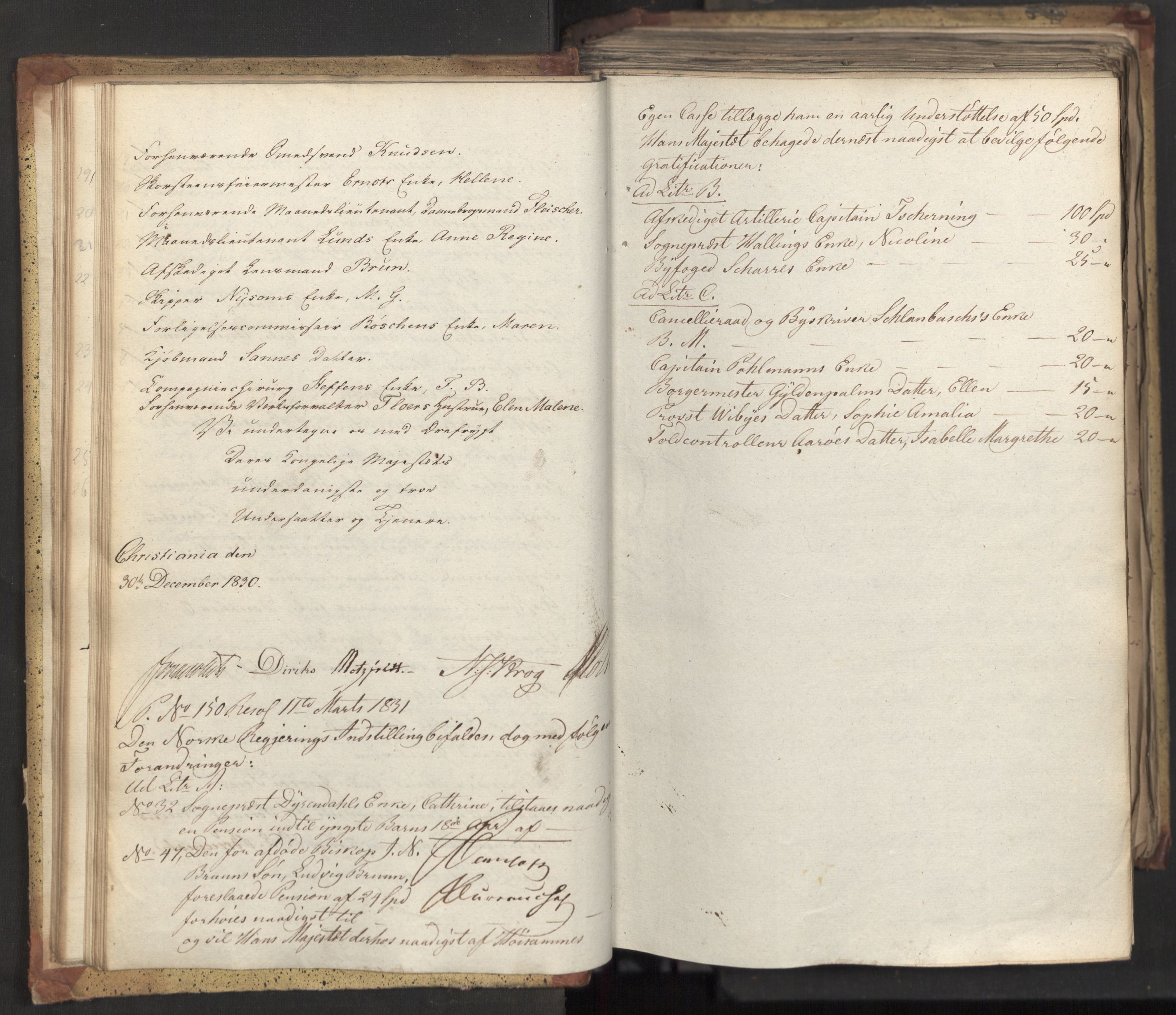 Statsrådsavdelingen i Stockholm, AV/RA-S-1003/D/Da/L0069: Regjeringsinnstillinger nr. 877-1046, 1831, s. 36