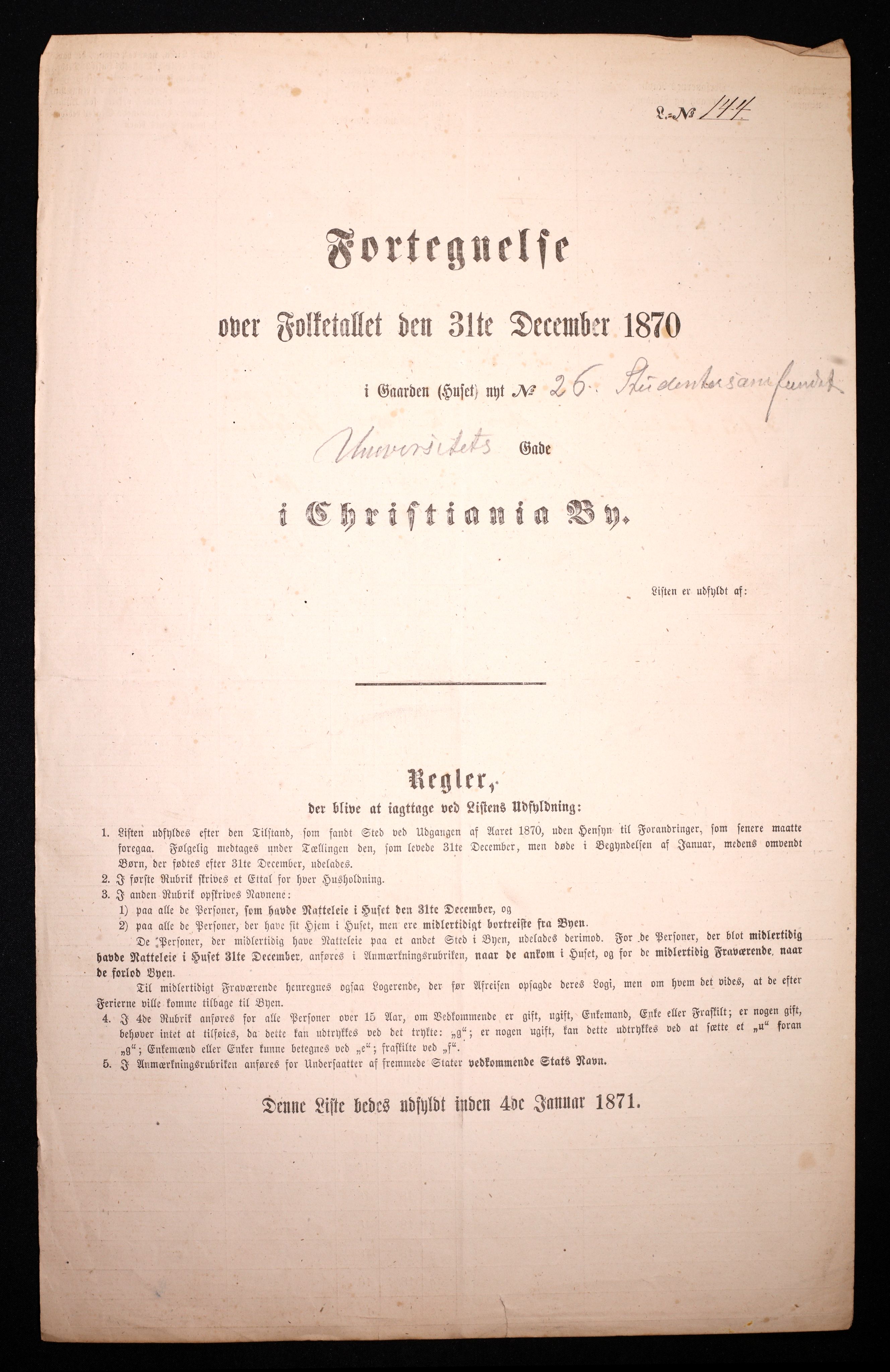 RA, Folketelling 1870 for 0301 Kristiania kjøpstad, 1870, s. 4552