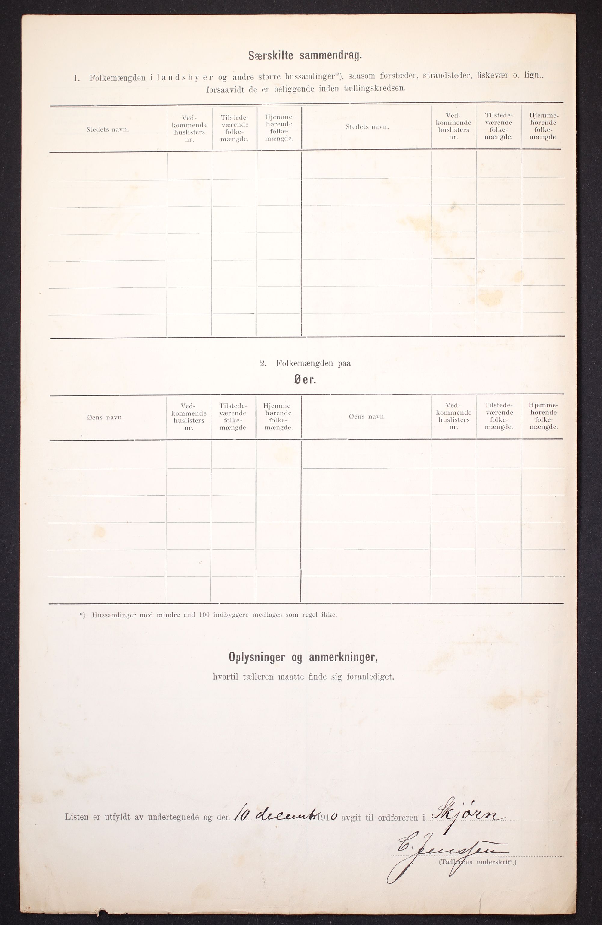 RA, Folketelling 1910 for 1626 Stjørna herred, 1910, s. 6