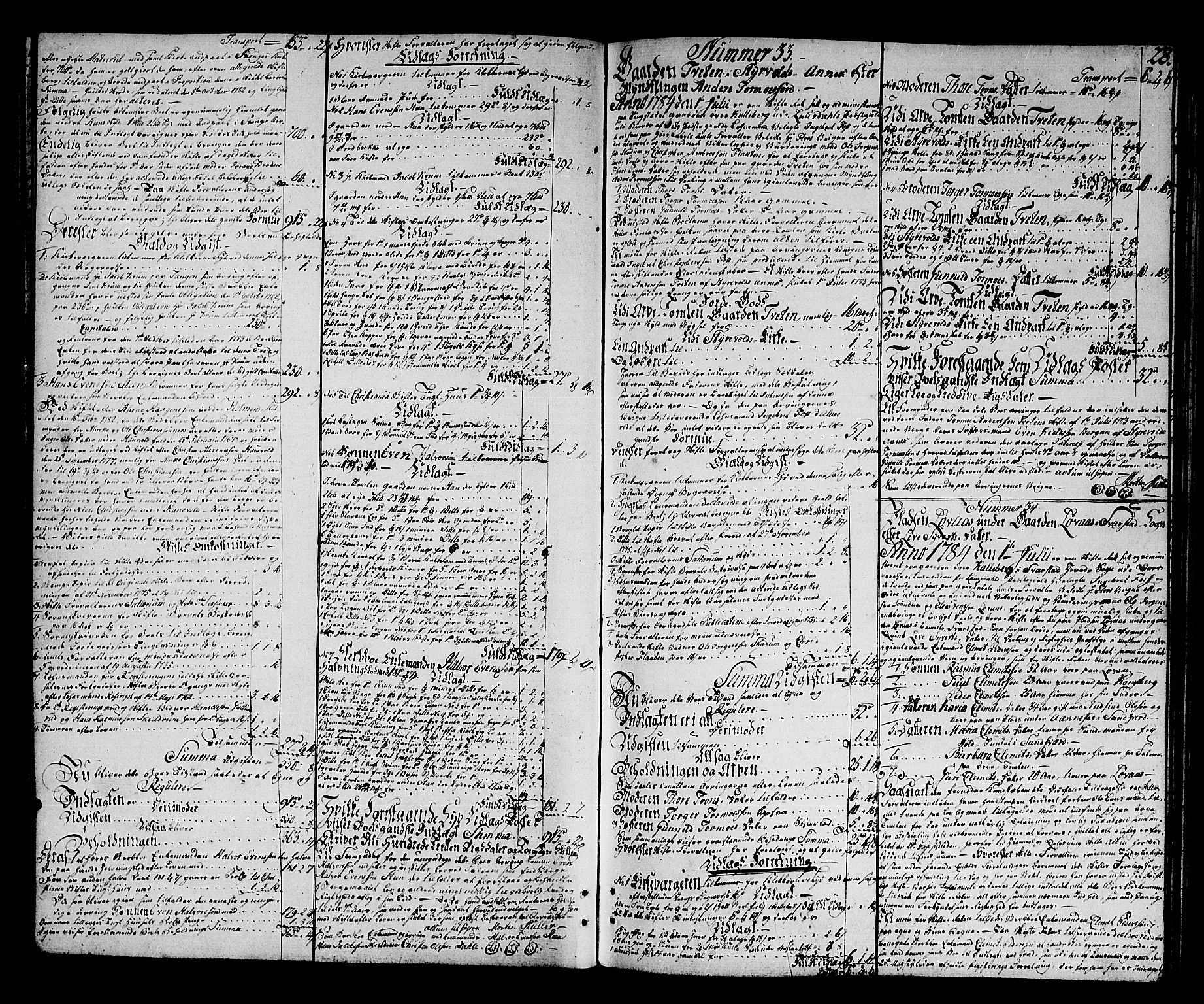 Nordre Jarlsberg sorenskriveri, AV/SAKO-A-80/H/Hc/L0012: Skifteprotokoll, 1783-1793, s. 27b-28a