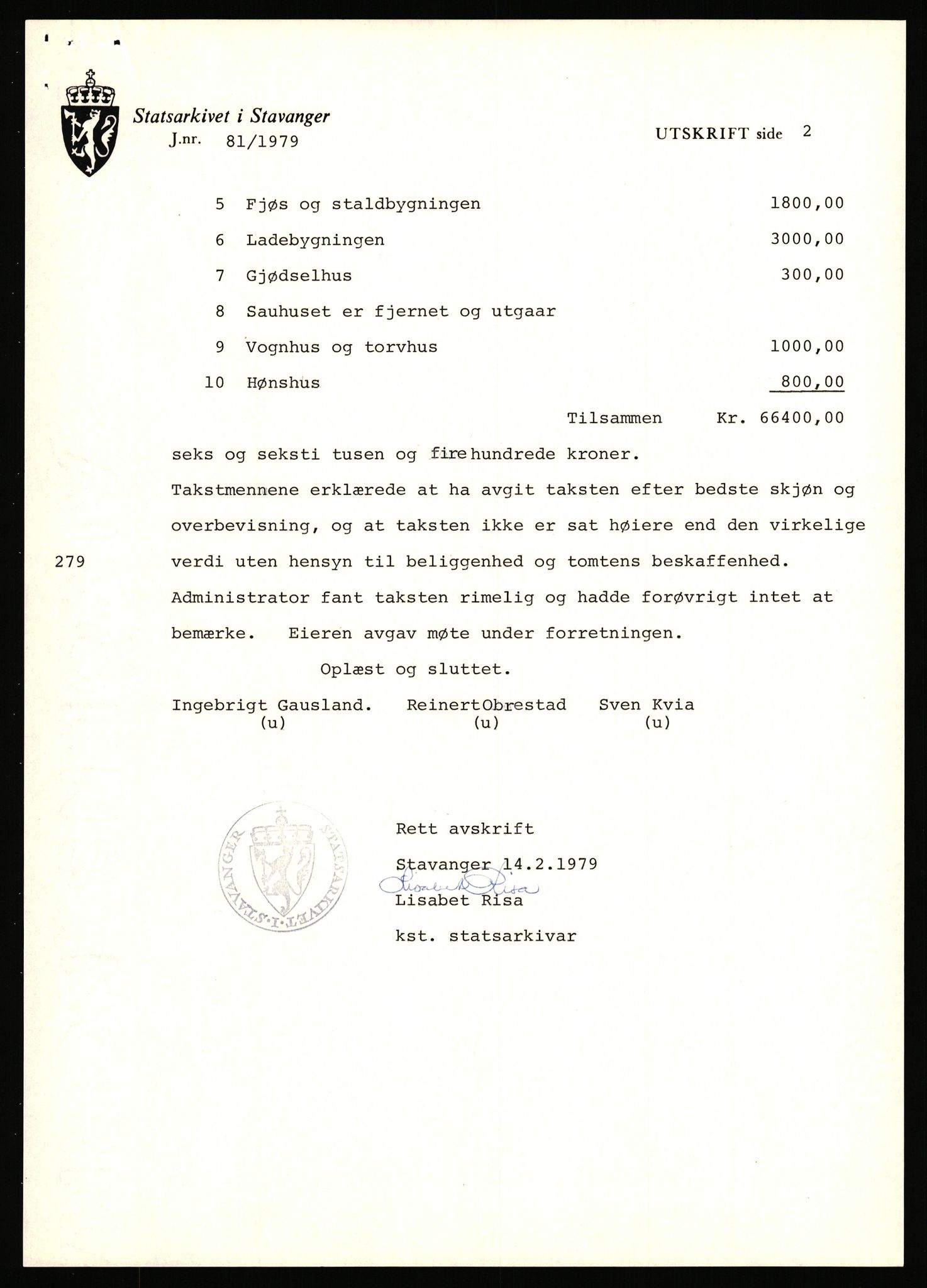 Statsarkivet i Stavanger, AV/SAST-A-101971/03/Y/Yj/L0066: Avskrifter sortert etter gårdsnavn: Pedersro - Prestegården i Suldal, 1750-1930, s. 535