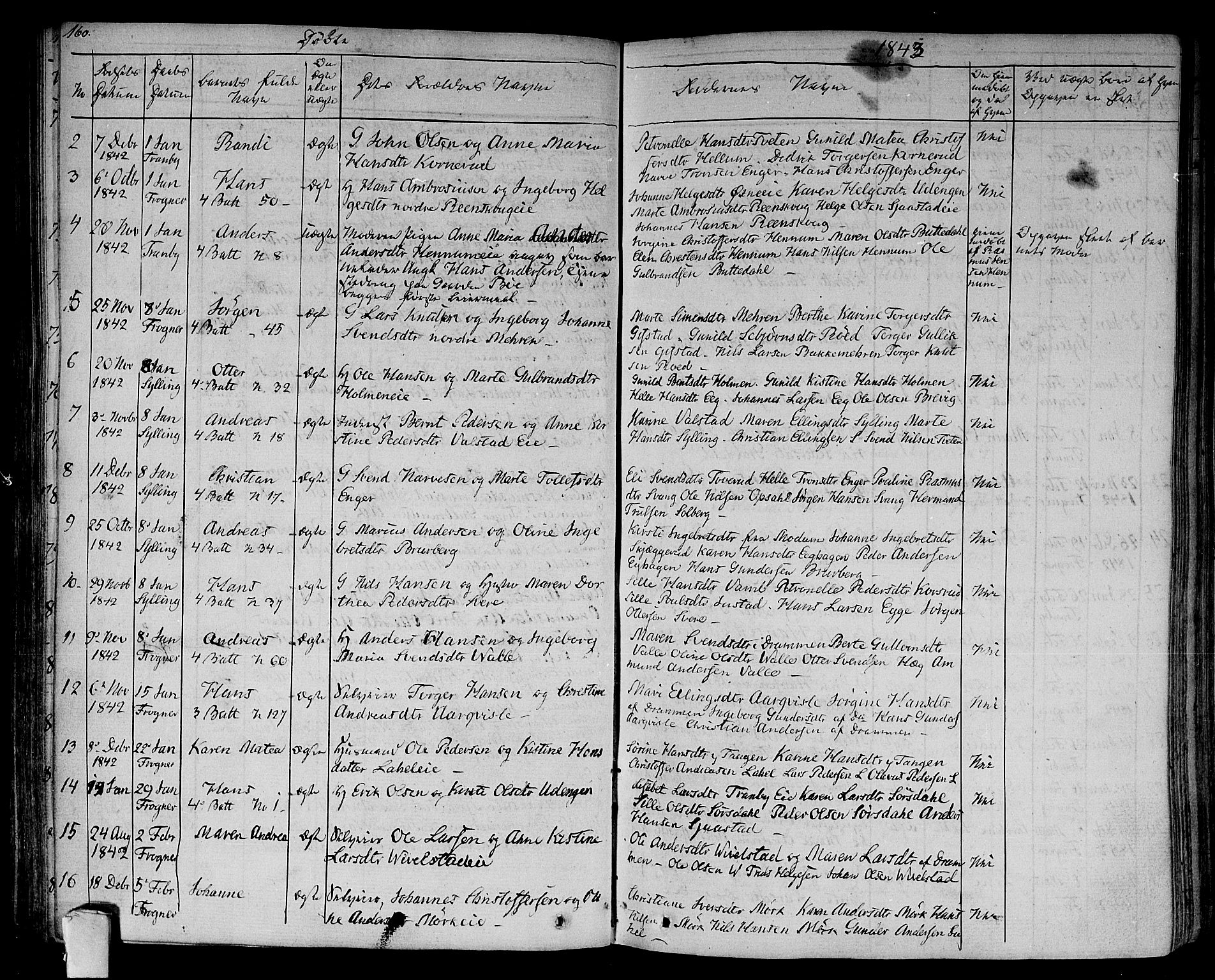 Lier kirkebøker, AV/SAKO-A-230/F/Fa/L0010: Ministerialbok nr. I 10, 1827-1843, s. 160