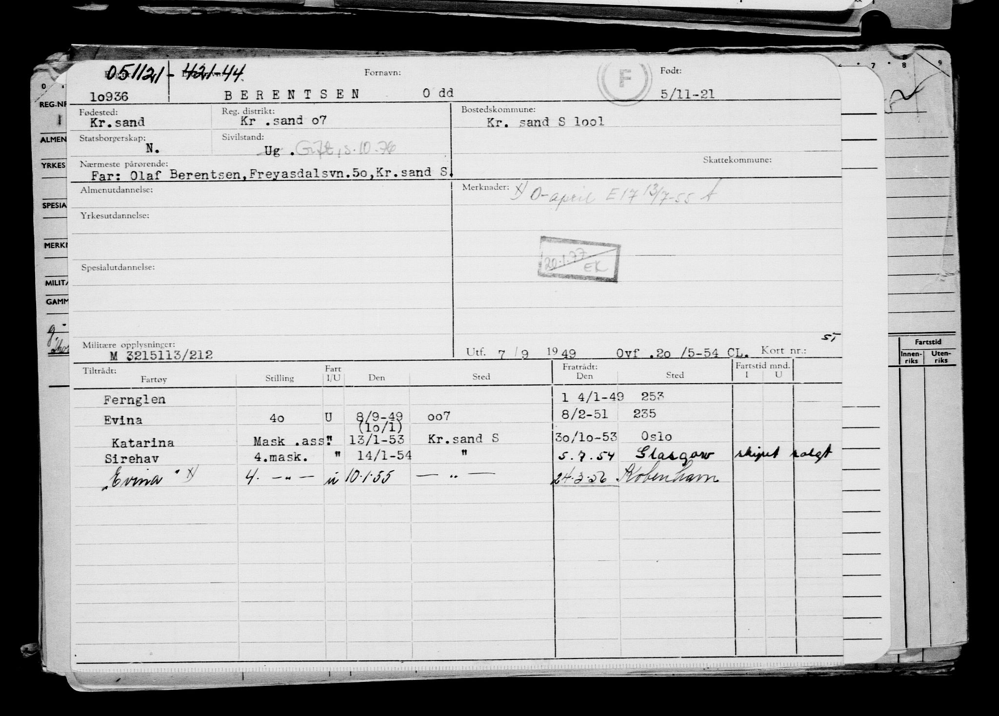 Direktoratet for sjømenn, AV/RA-S-3545/G/Gb/L0199: Hovedkort, 1921, s. 544