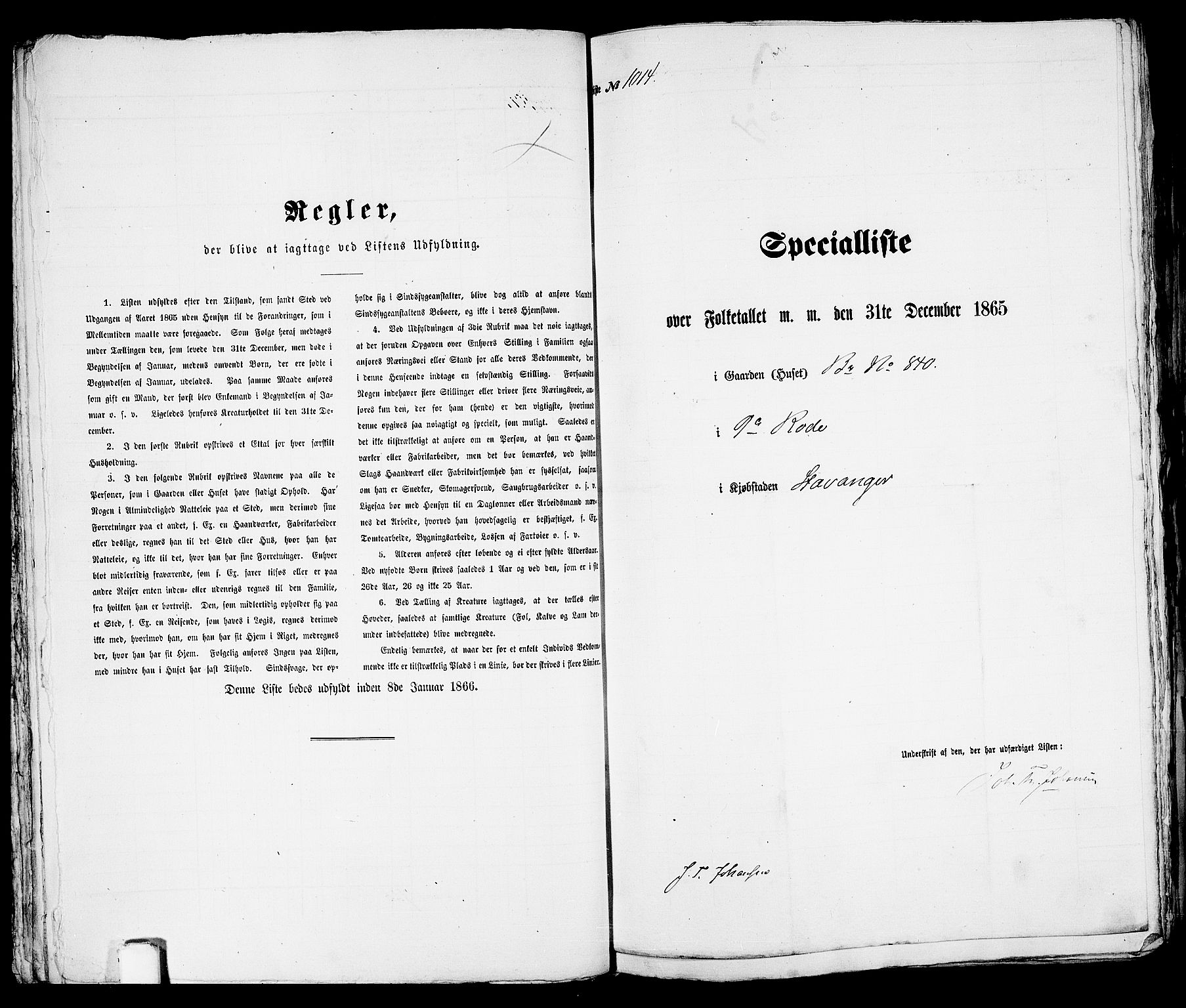 RA, Folketelling 1865 for 1103 Stavanger kjøpstad, 1865, s. 2050