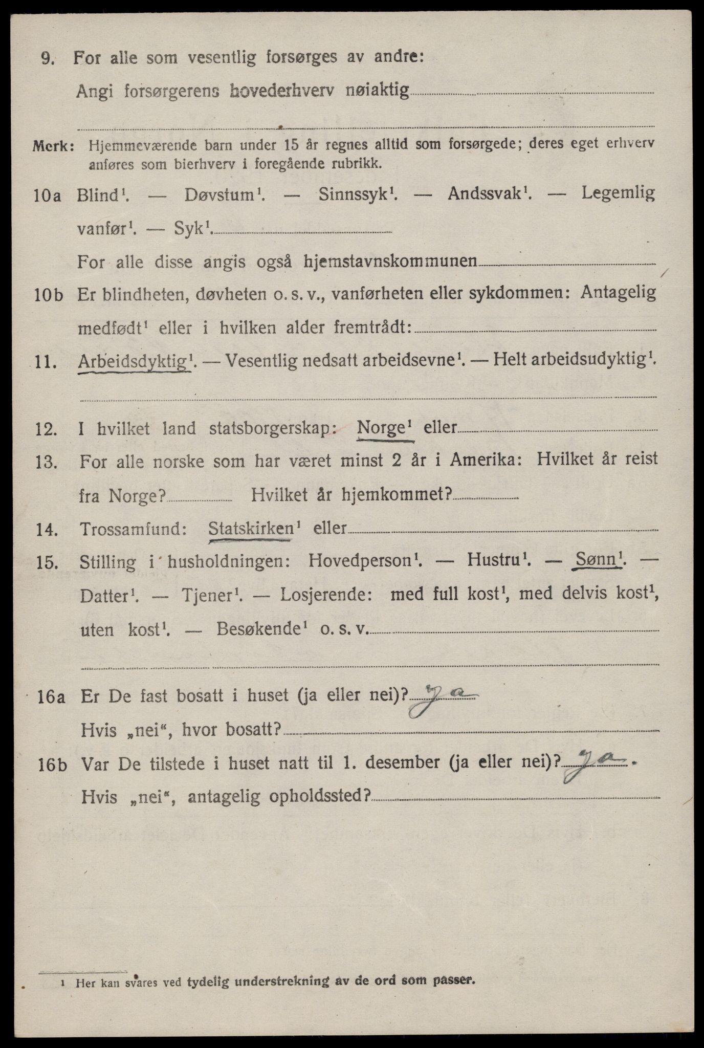 SAST, Folketelling 1920 for 1148 Stangaland herred, 1920, s. 2850