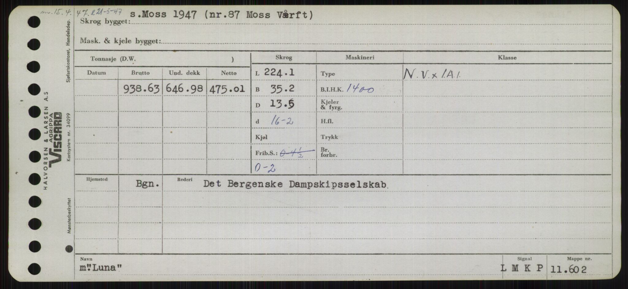 Sjøfartsdirektoratet med forløpere, Skipsmålingen, RA/S-1627/H/Hb/L0003: Fartøy, I-N, s. 273