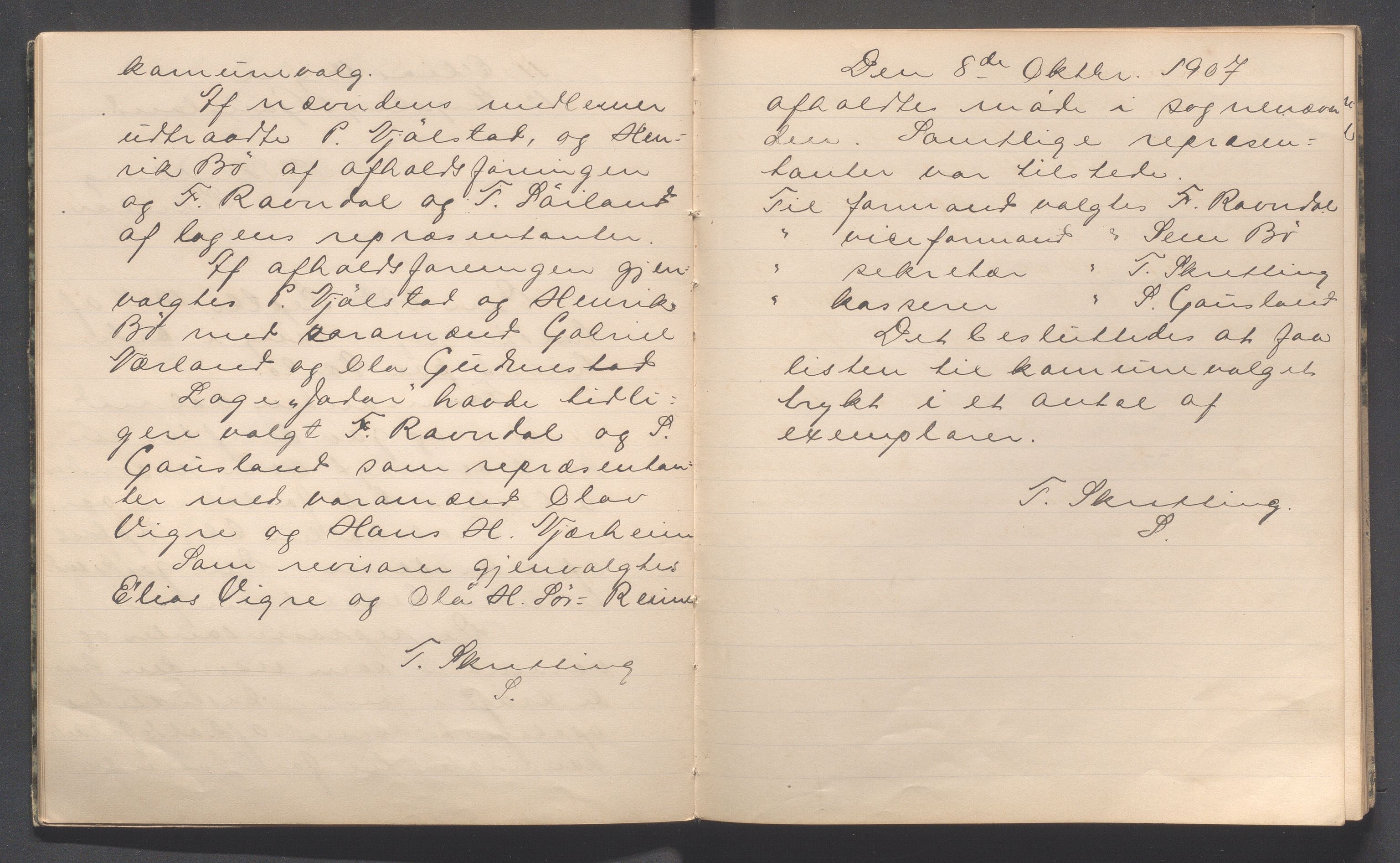 Hå kommune - PA 014 Afholdsfolkets soknenemnd for Nærbø, IKAR/K-102221/A/L0001: Møtebok, 1906-1912, s. 17